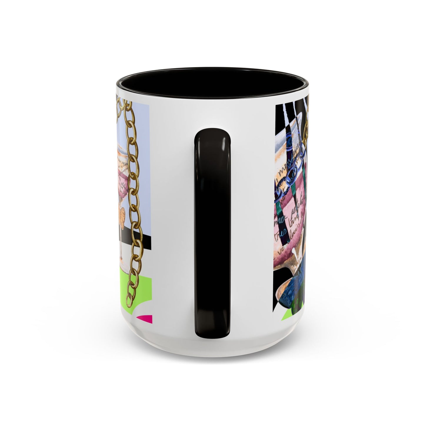 Should've come with a warning! - Haute Couture Colorful Mug by Artist Marie Frederique