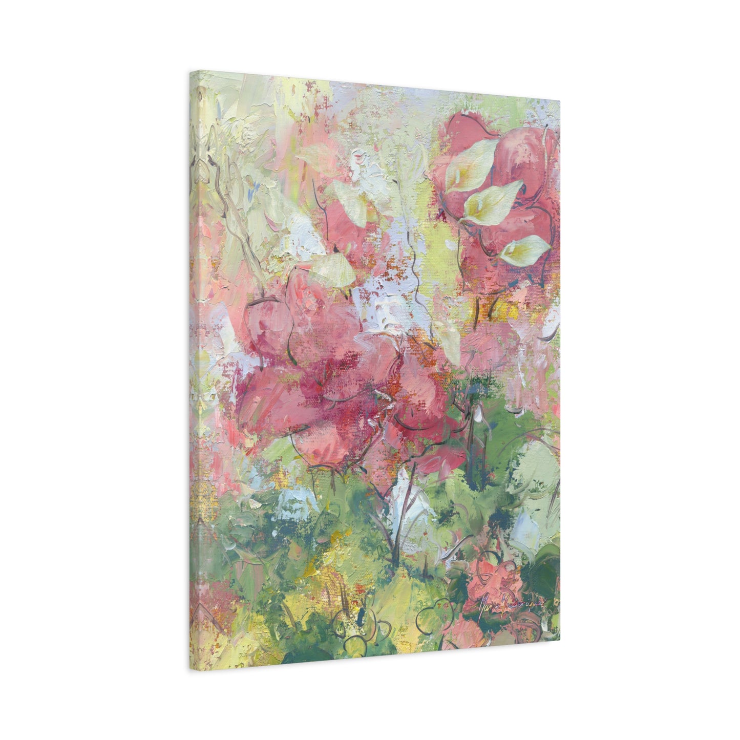 Abstract Floral Canvas Print by artist Marie Frederique