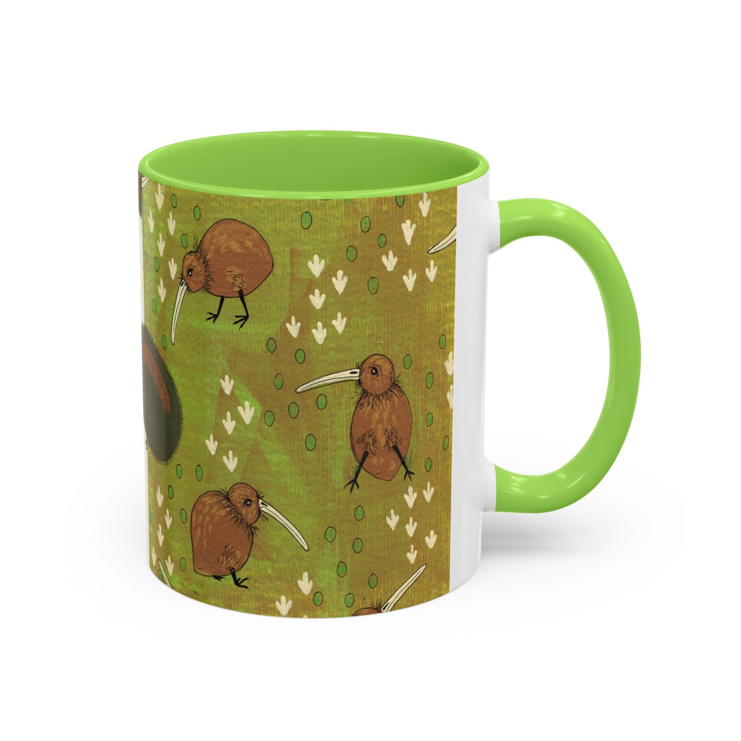 Kiwis and Kiwis Colorful Mug by Artist Marie Frederique