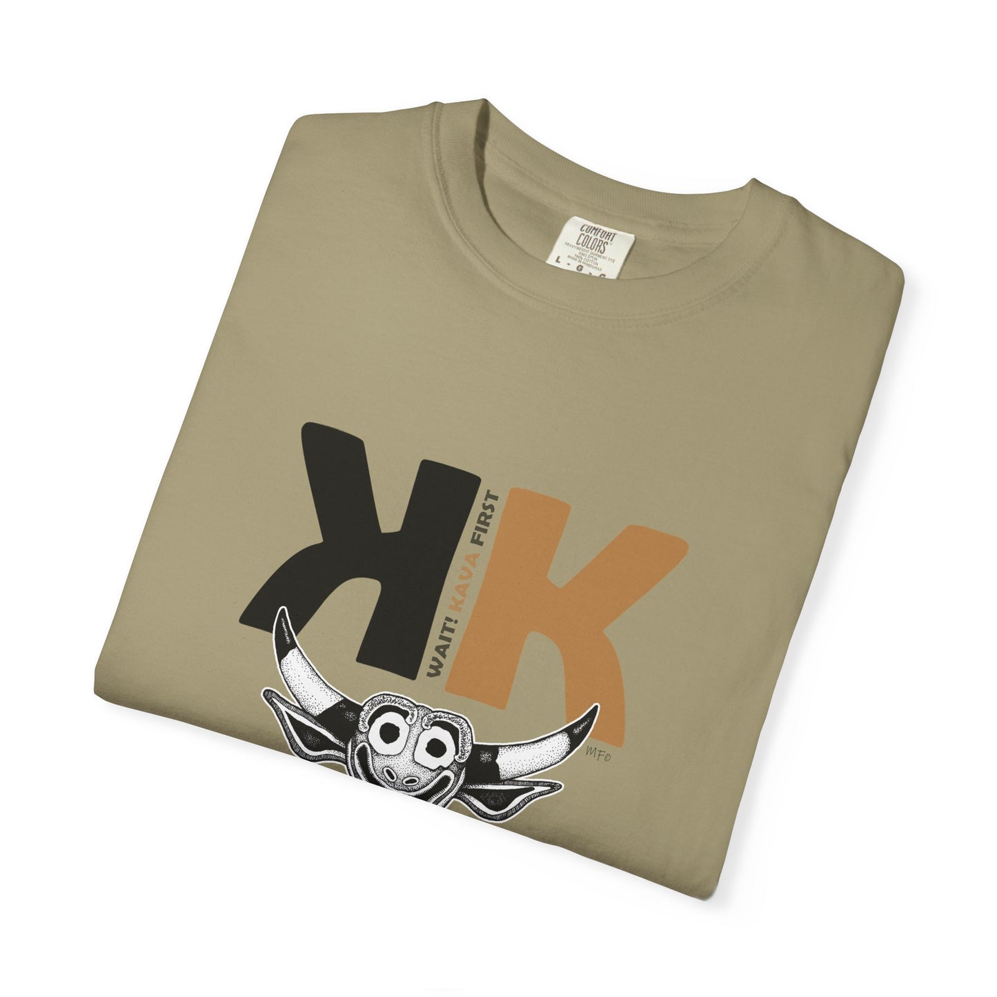 Kava Graphic Unisex T-Shirt with Skull Design by artist Marie Frederique