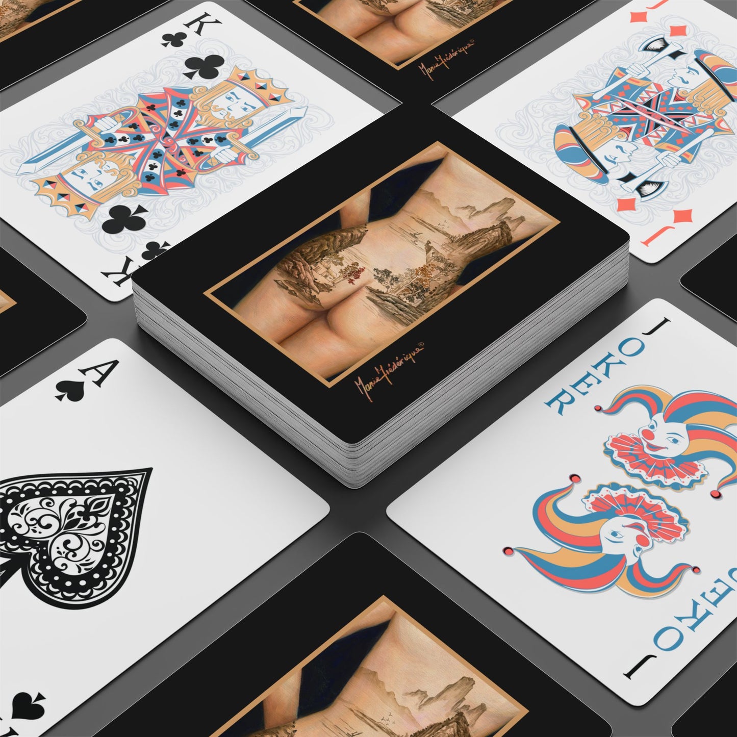 Artistic Nude 2 Poker Playing Cards Set - Unique Design for Game Night by artist Marie Frederique