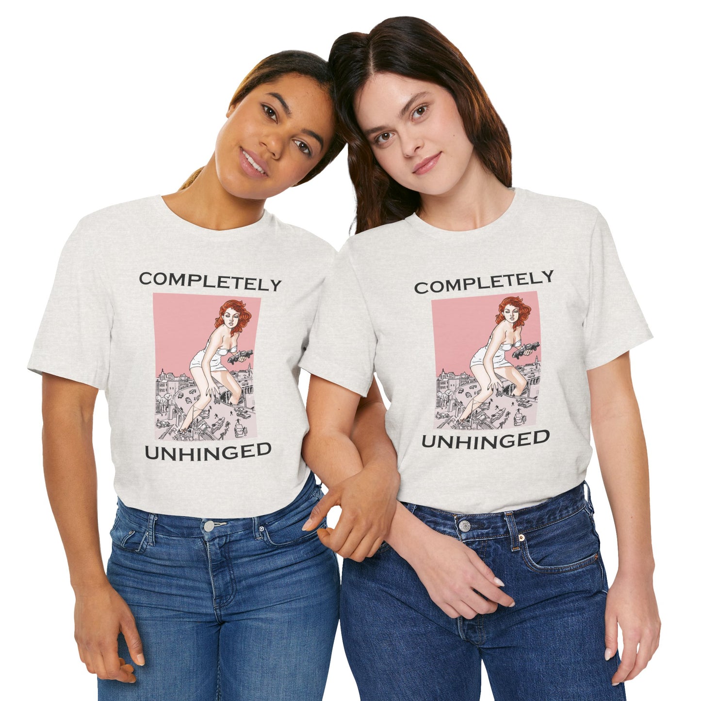 Completely Unhinged Retro Short Sleeve Tee by artist Marie Frederique