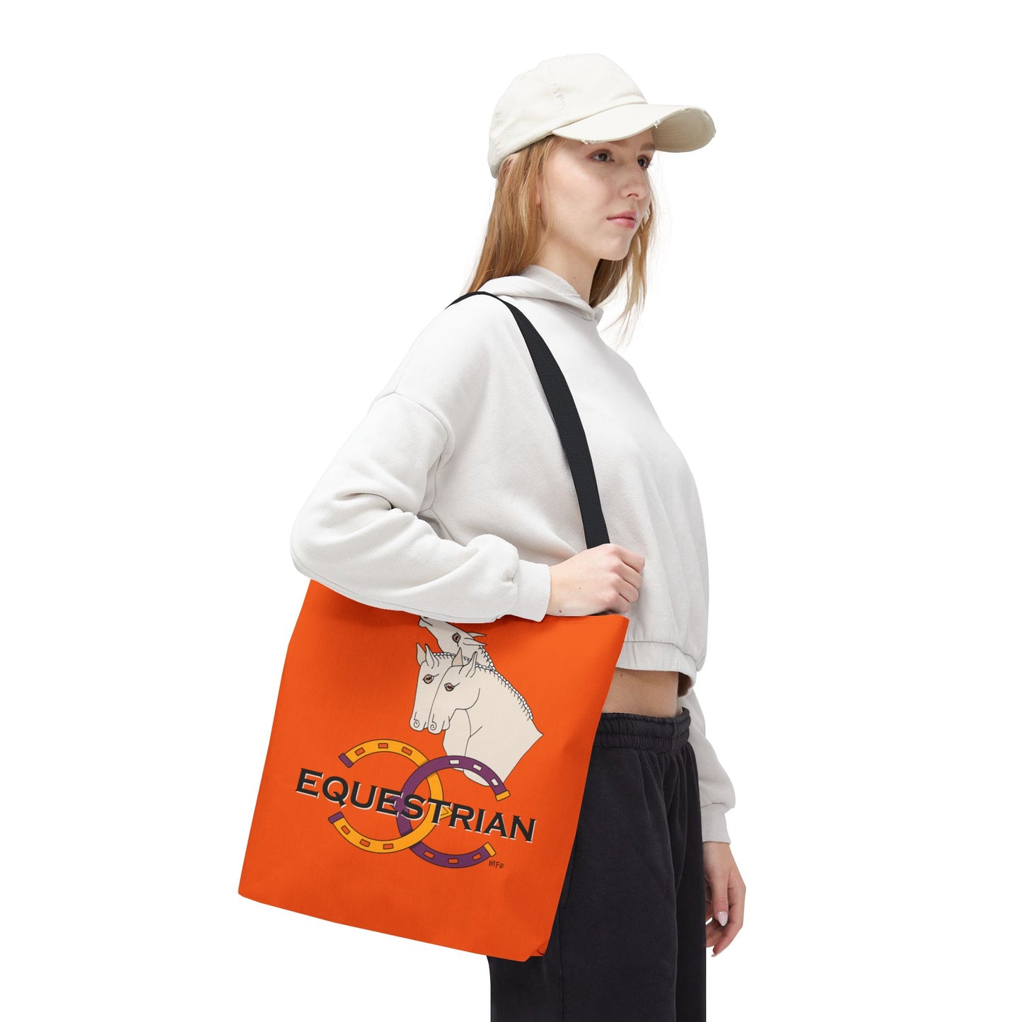 EQUESTRIAN Orange Tote Bag by artist Marie Frederique