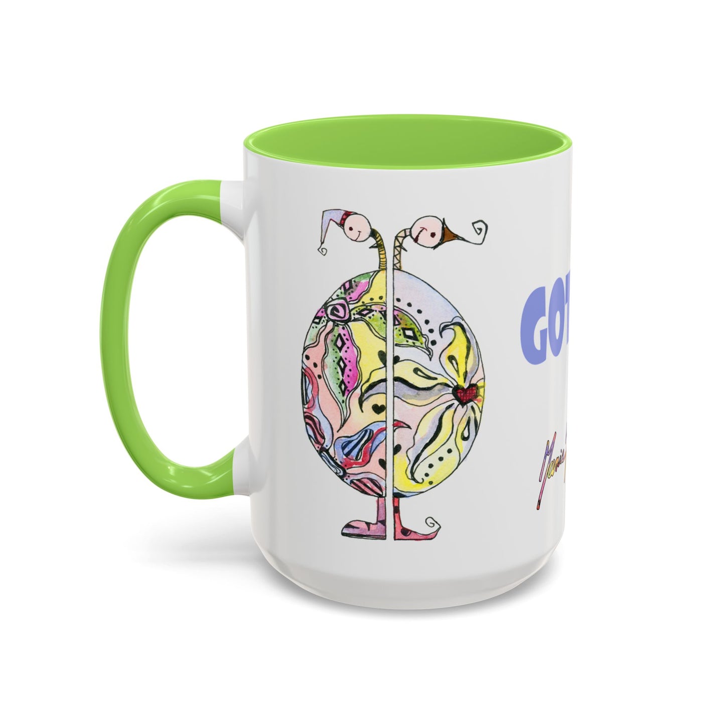 Gotcha back, Whimsical Mug by Artist Marie Frederique