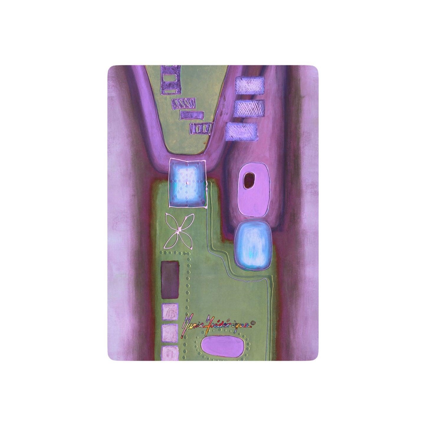 Abstract Train 2, Vibrant Playing Cards Set - Unique Art Design, Perfect for Game Nights & Gifts by artist Marie Frederique