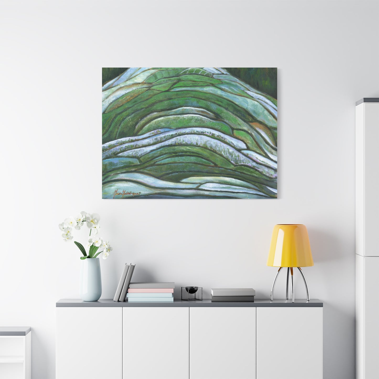 Aerial landscape, Terrace farming Wall Art by artist Marie Frederique