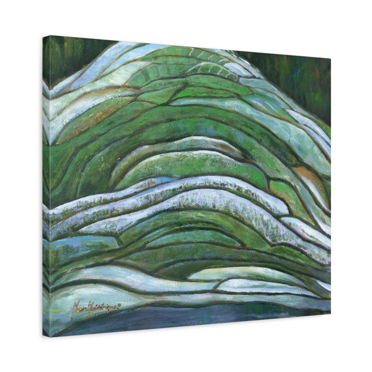 Aerial landscape, Terrace farming Wall Art by artist Marie Frederique