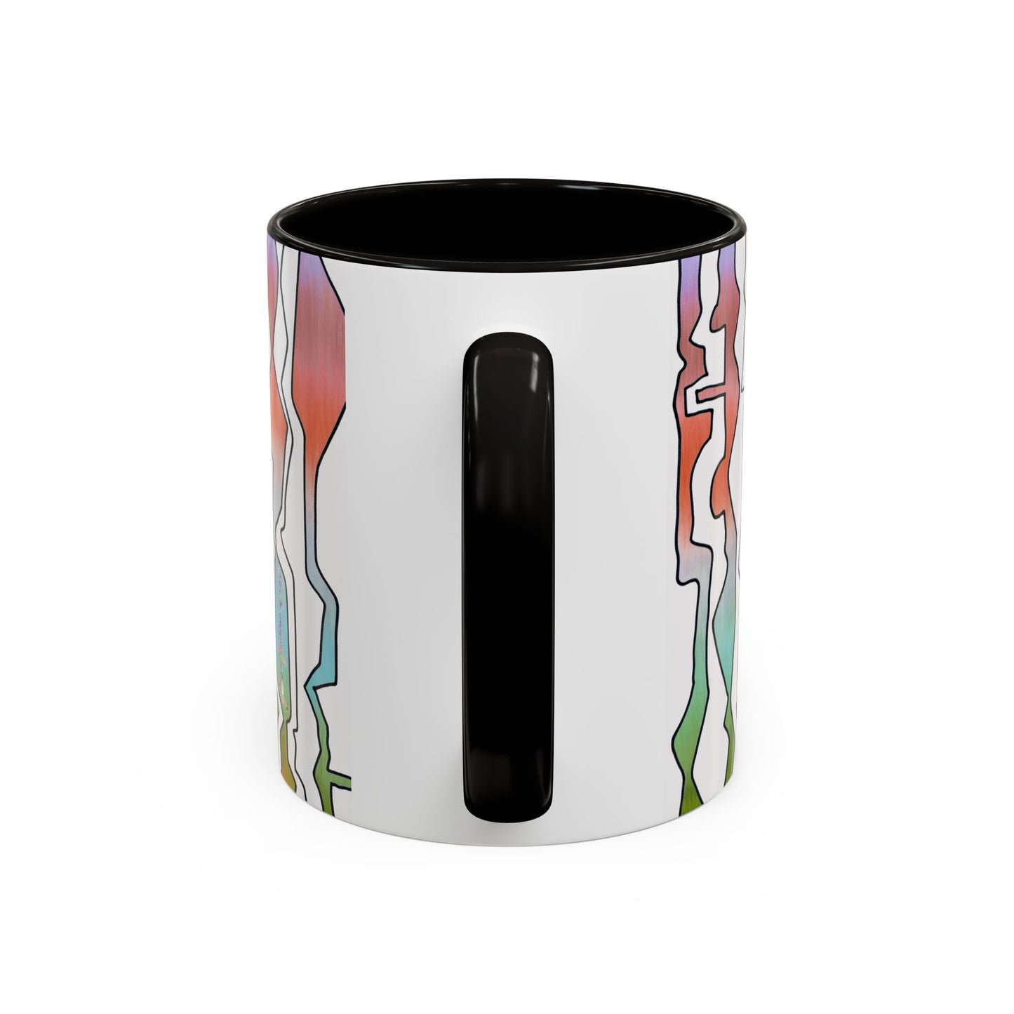 Abstract Art print in pastel colors, "Line Dancing" mug by Artist Marie Frederique