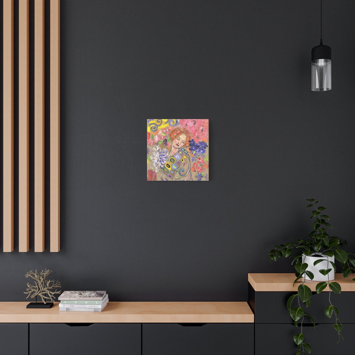 Rose 1 - Flower Girl Stretched Canvas Print by artist Marie Frederique