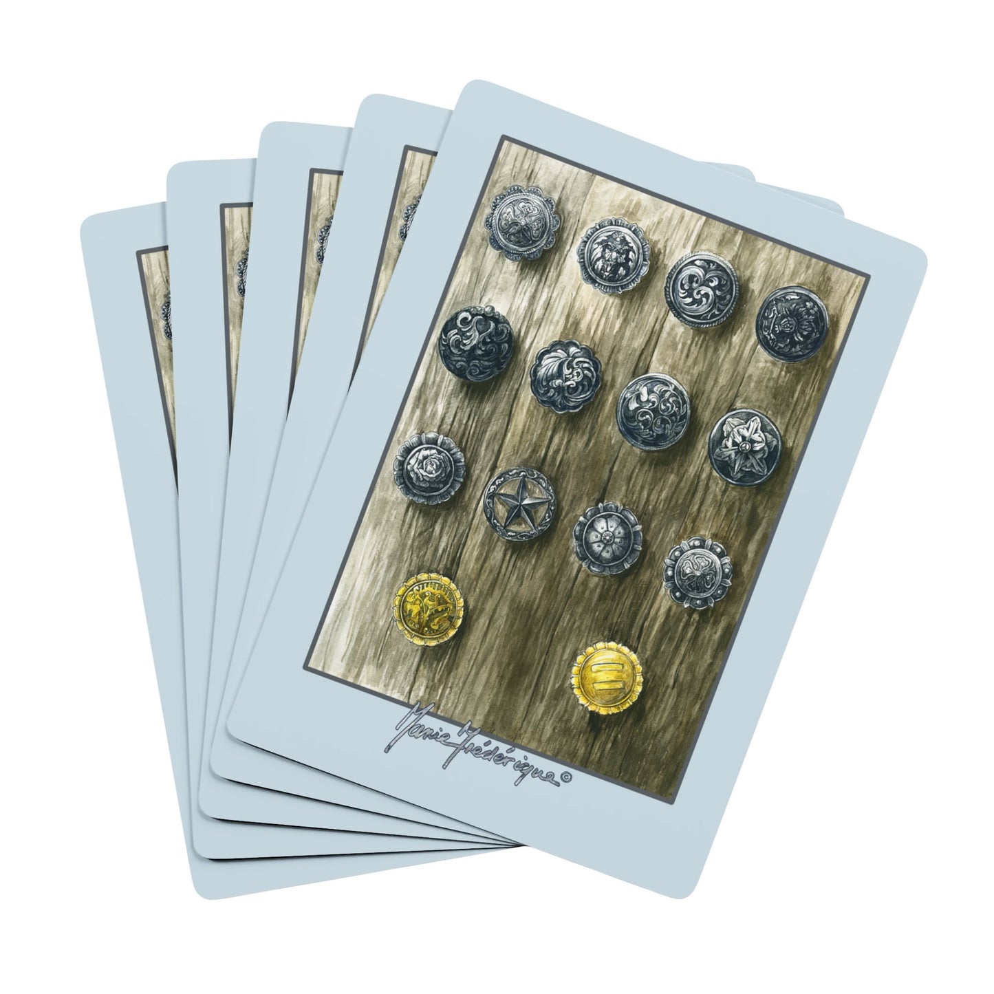 Western Accessories Collection playing cards for Cowboys and Cowgirls by artist Marie Frederique