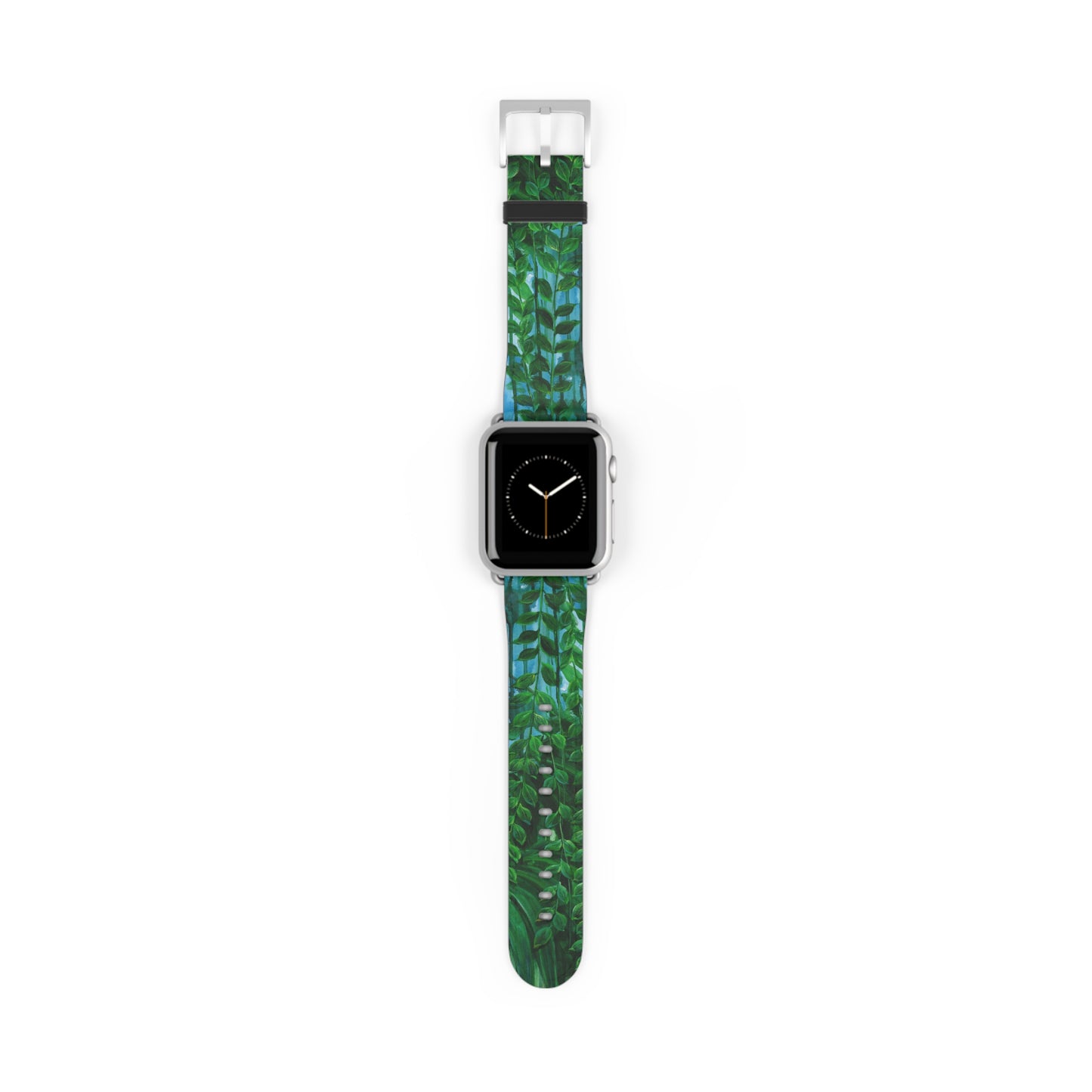 Blue Planet Series, Jungle leaves faux leather Watch Band by artist Marie Frederique