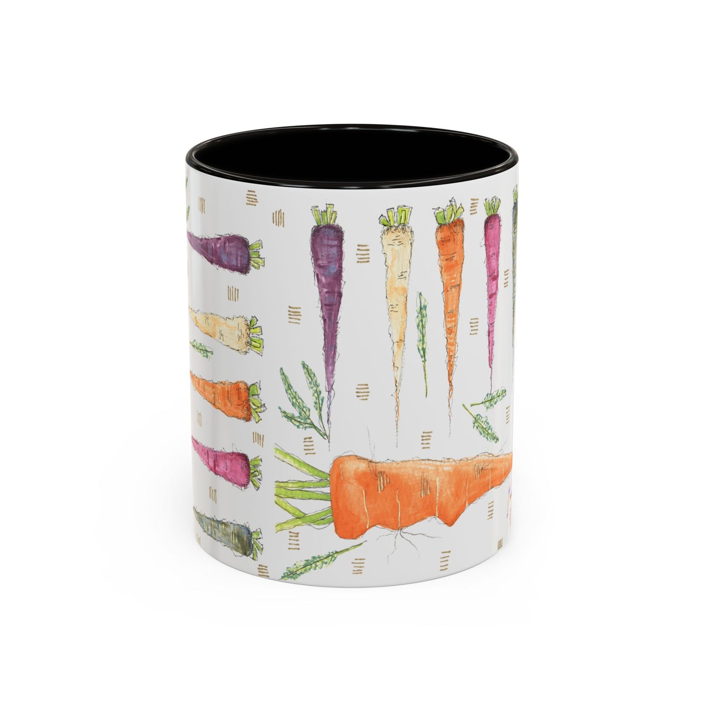 Rainbow Carrot - Colorful Mug by Artist Marie Frederique