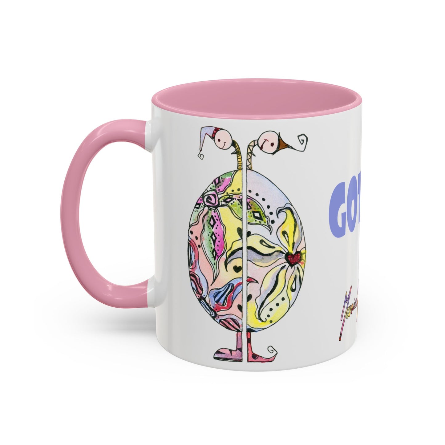 Gotcha back, Whimsical Mug by Artist Marie Frederique