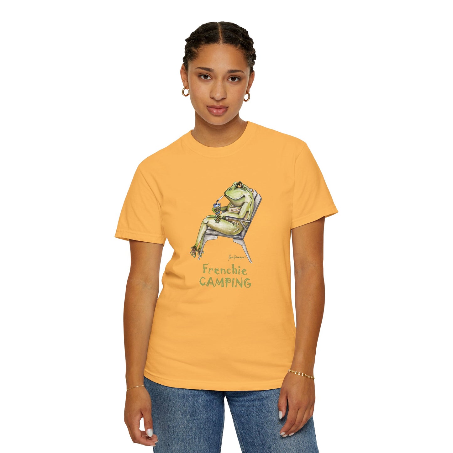 Frog Camping T-Shirt by artist Marie Frederique