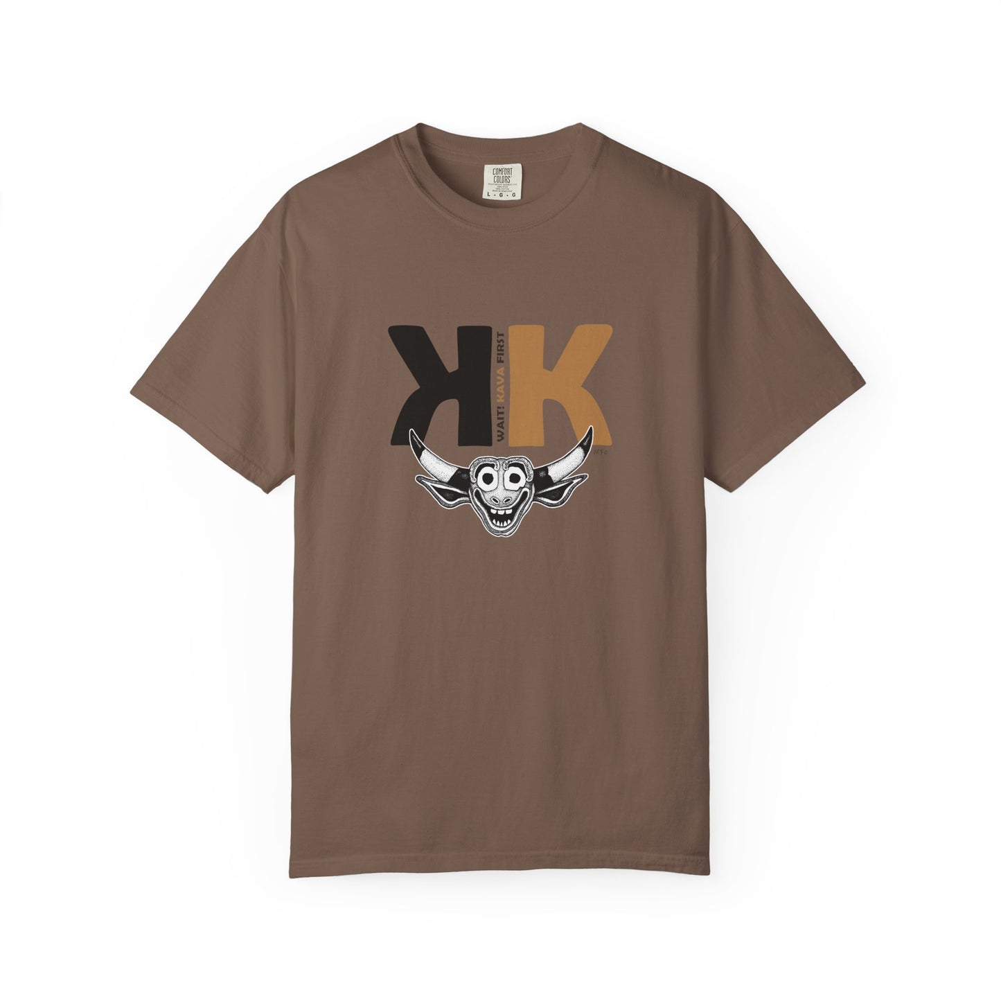 Kava Graphic Unisex T-Shirt with Skull Design by artist Marie Frederique
