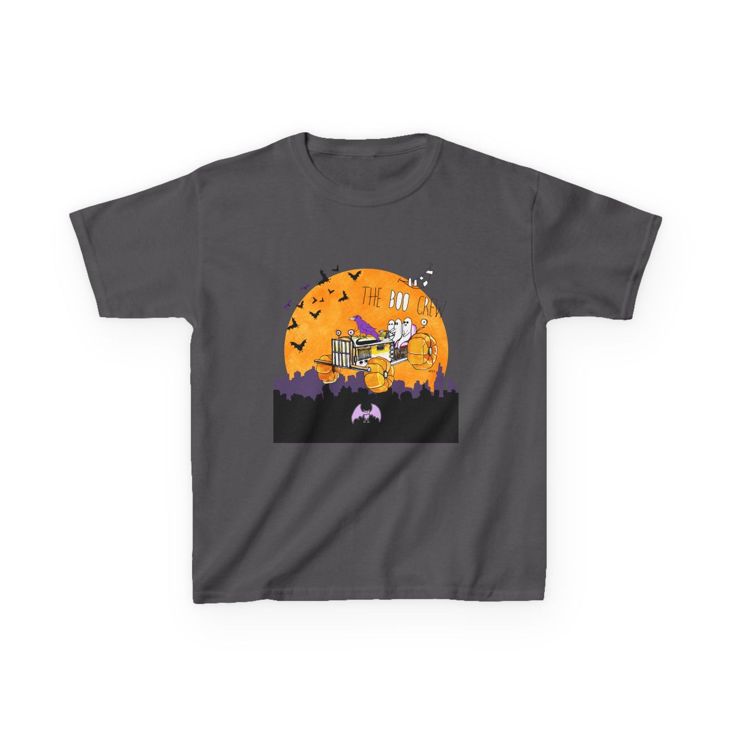 Halloween THE BOO CREW - Kids Heavy Cotton™ Tee by artist Marie Frederique