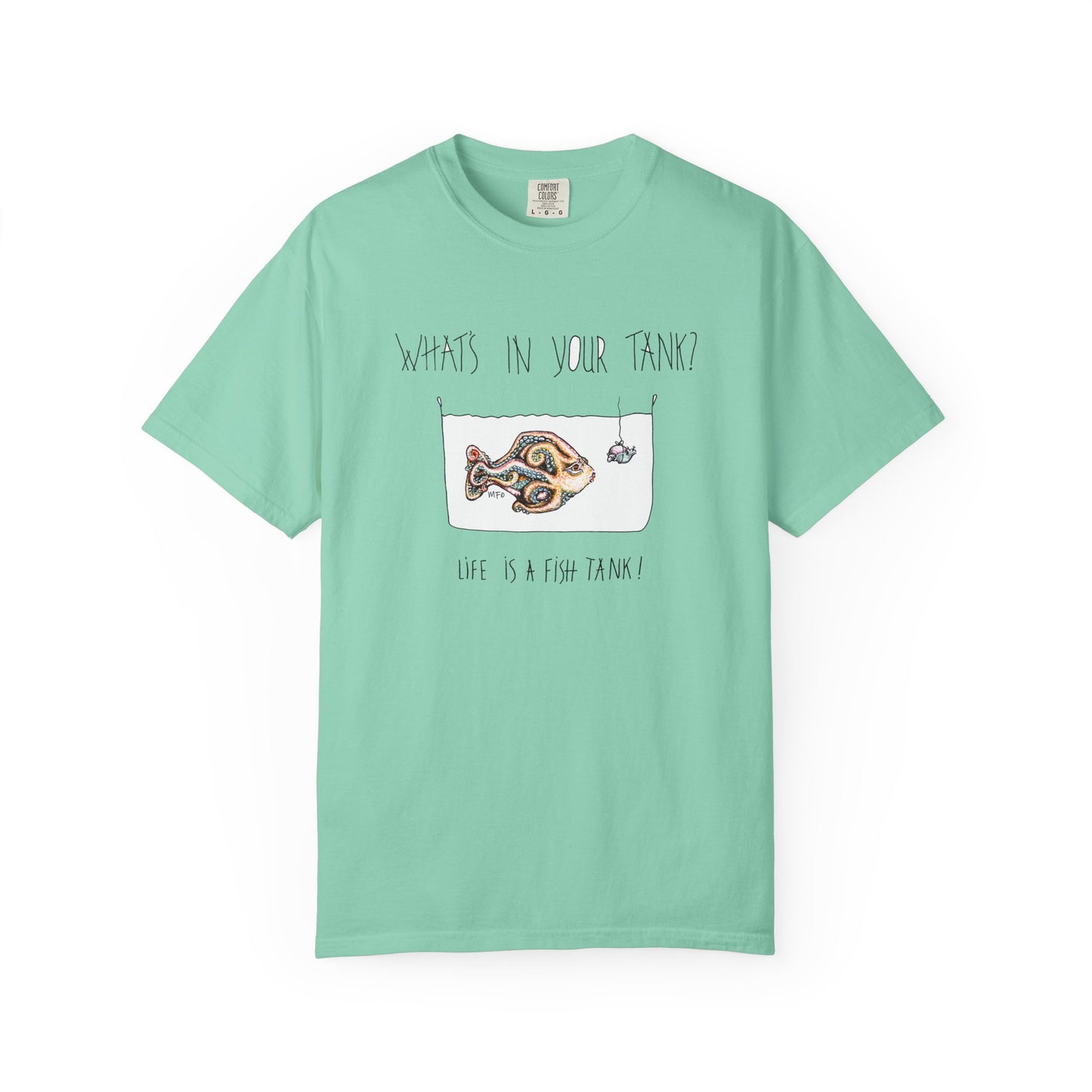 Fish Tank Collection, Octopus Fish Aquarium T-Shirt by artist Marie Frederique