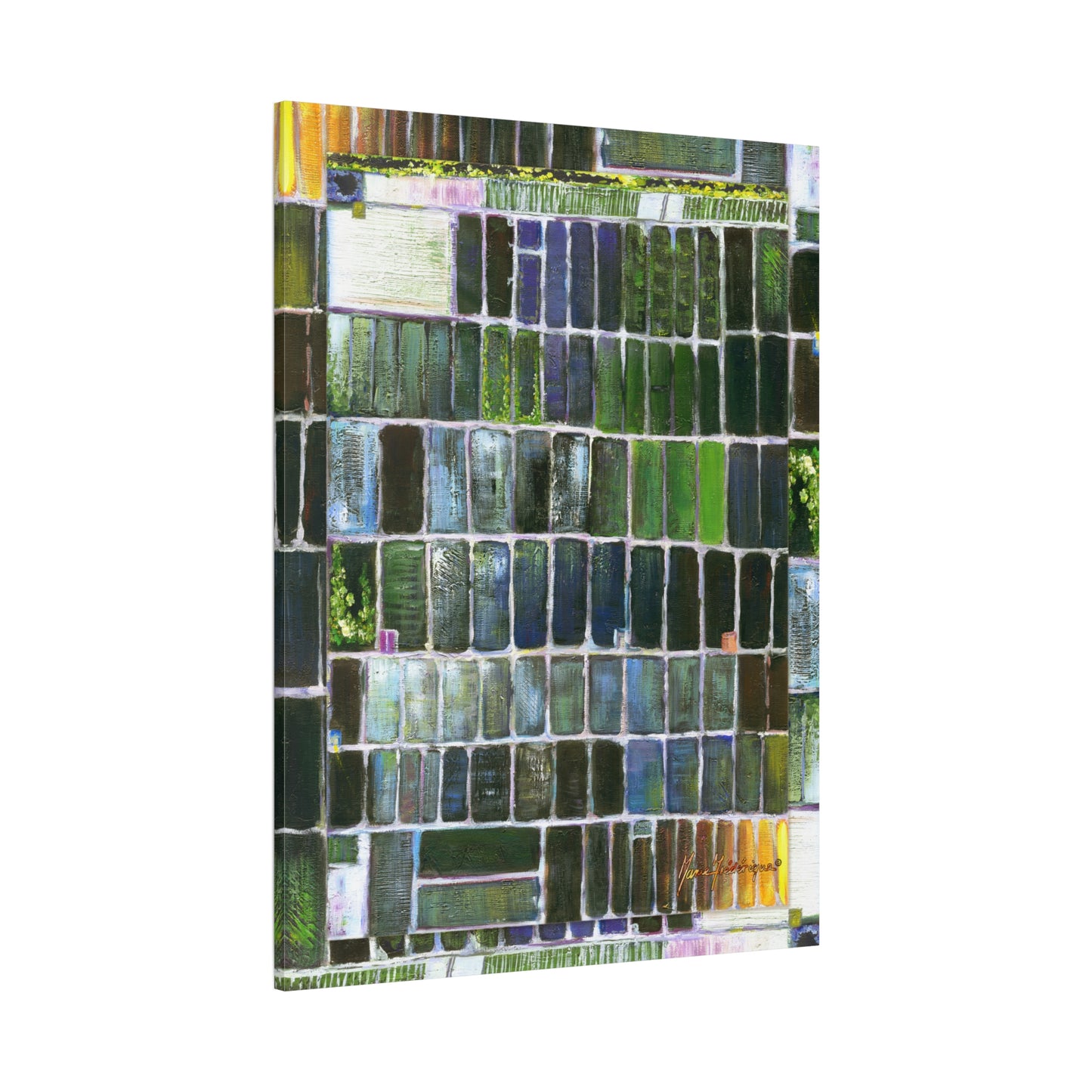 Aerial Landscape, Vibrant Matte Canvas by artist Marie Frederique