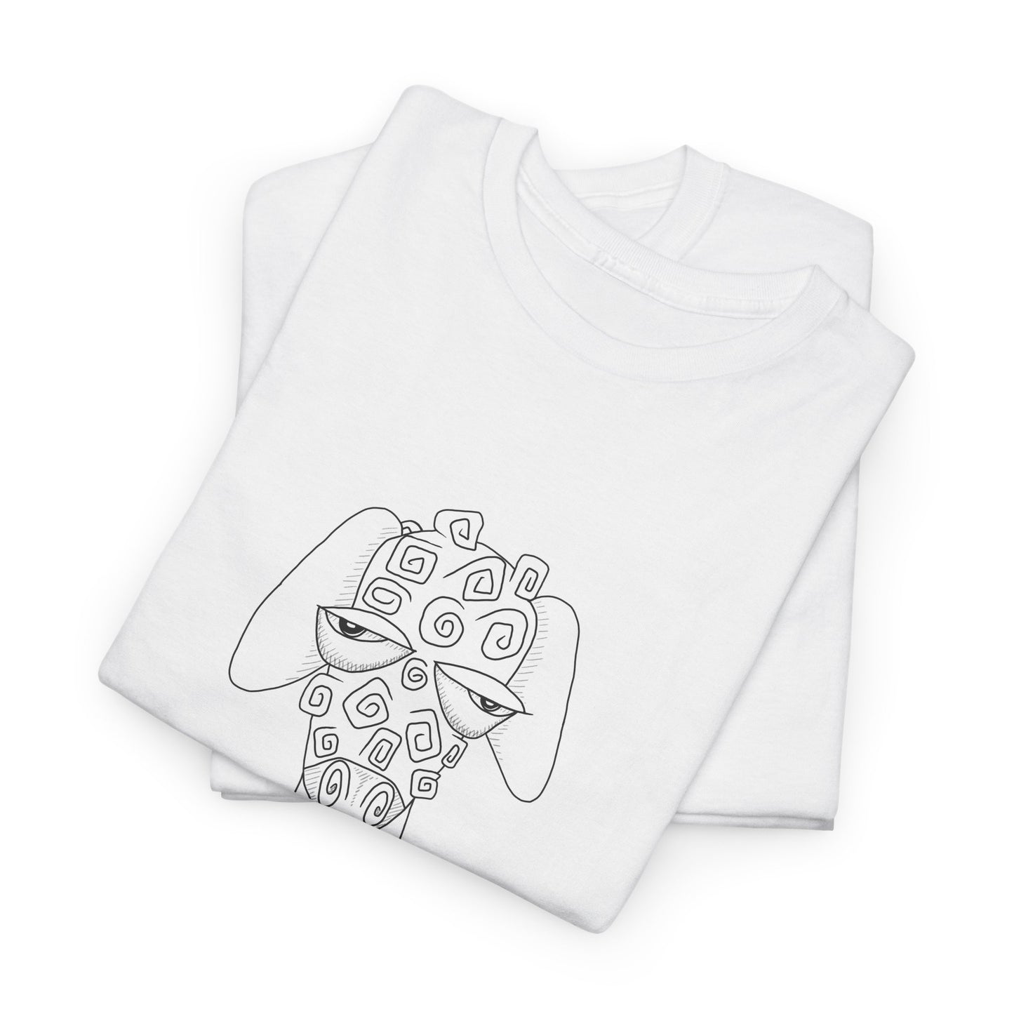 Adult Humor "QUE LA FQ!" Sheep's face - Unisex Heavy Cotton Tee by artist Marie Frederique