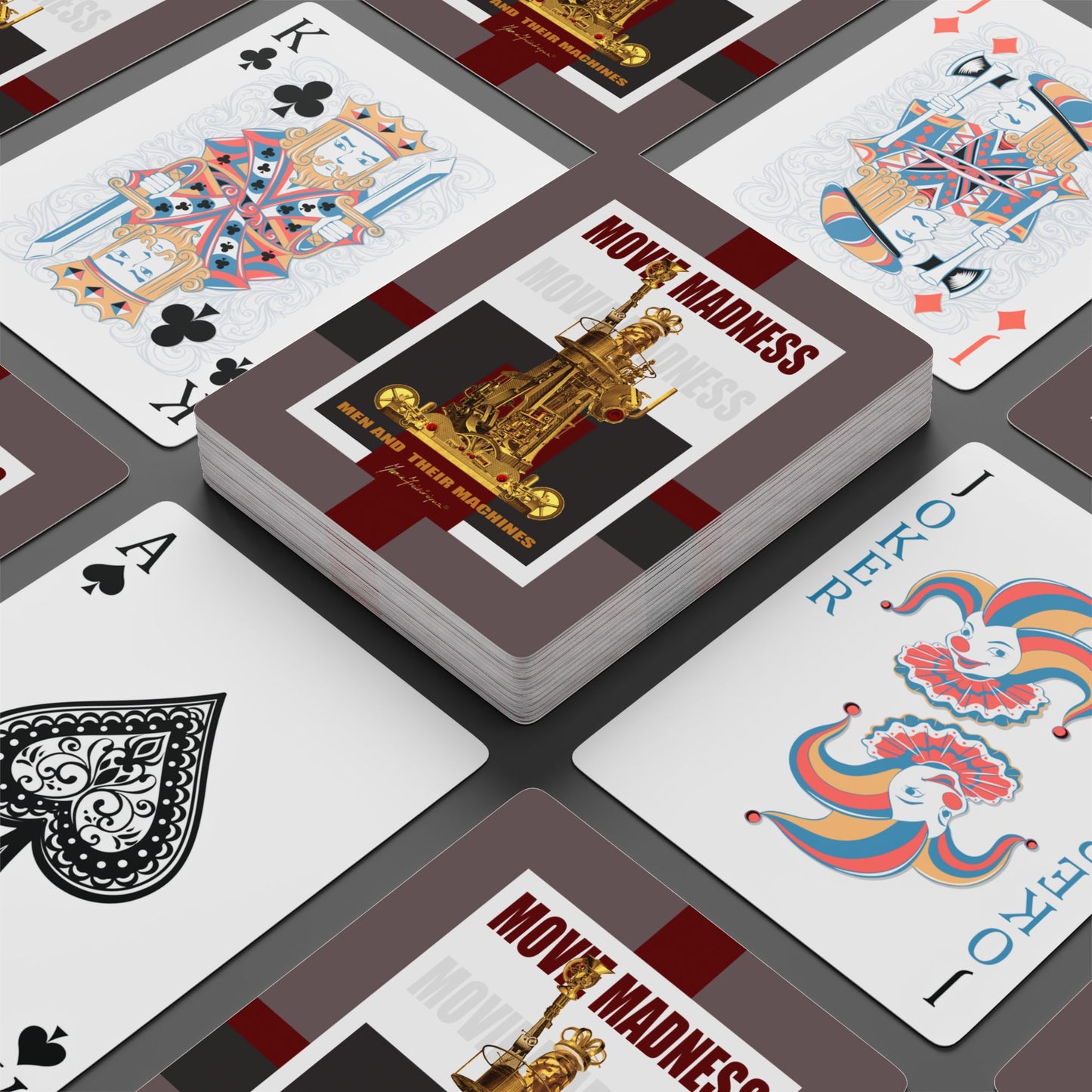 Playing Cards - Movie Madness, Statue of Liberty Machine Design by artist Marie Frederique