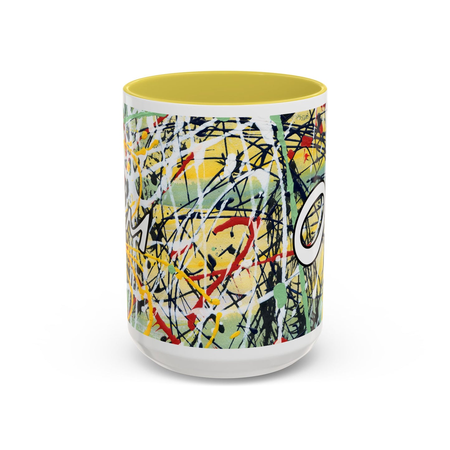 OM/AUM Zen, Abstract expressionist Colorful Mug by Artist Marie Frederique
