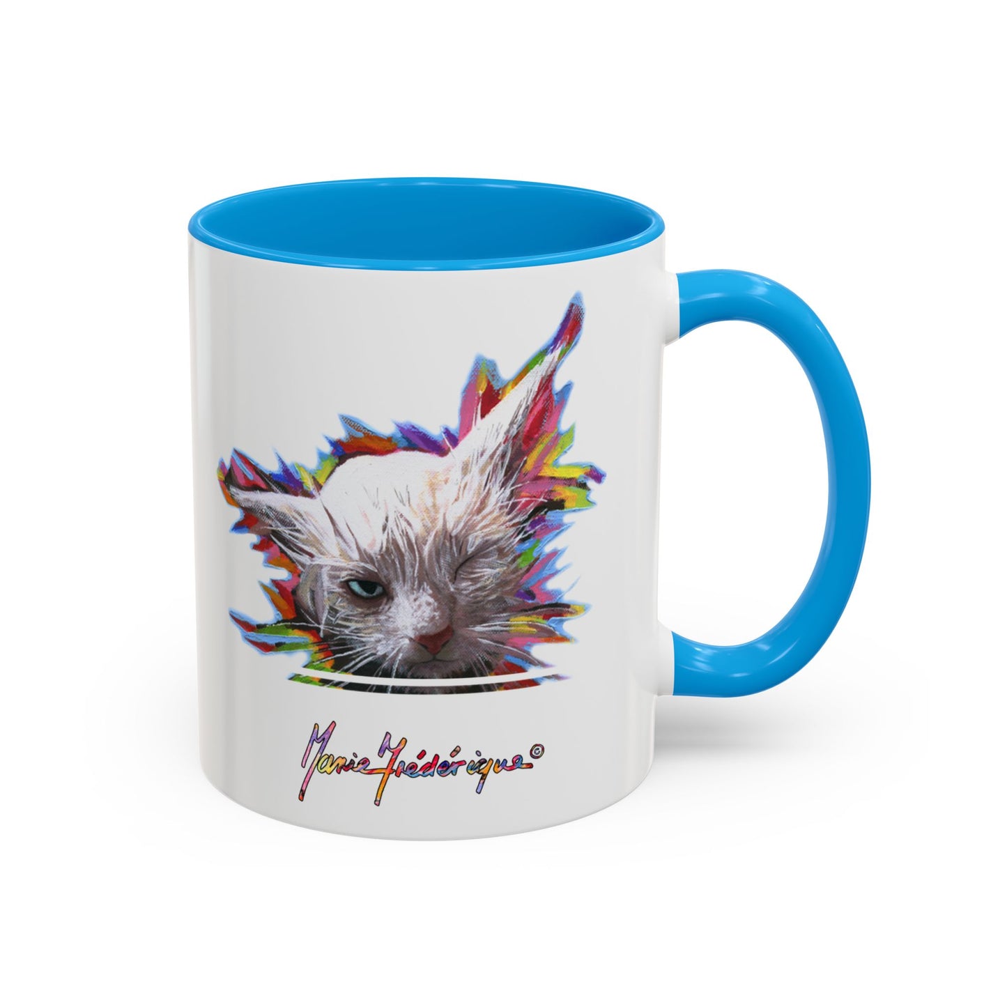RBF - Wet Cat Art print Mug by Artist Marie Frederique