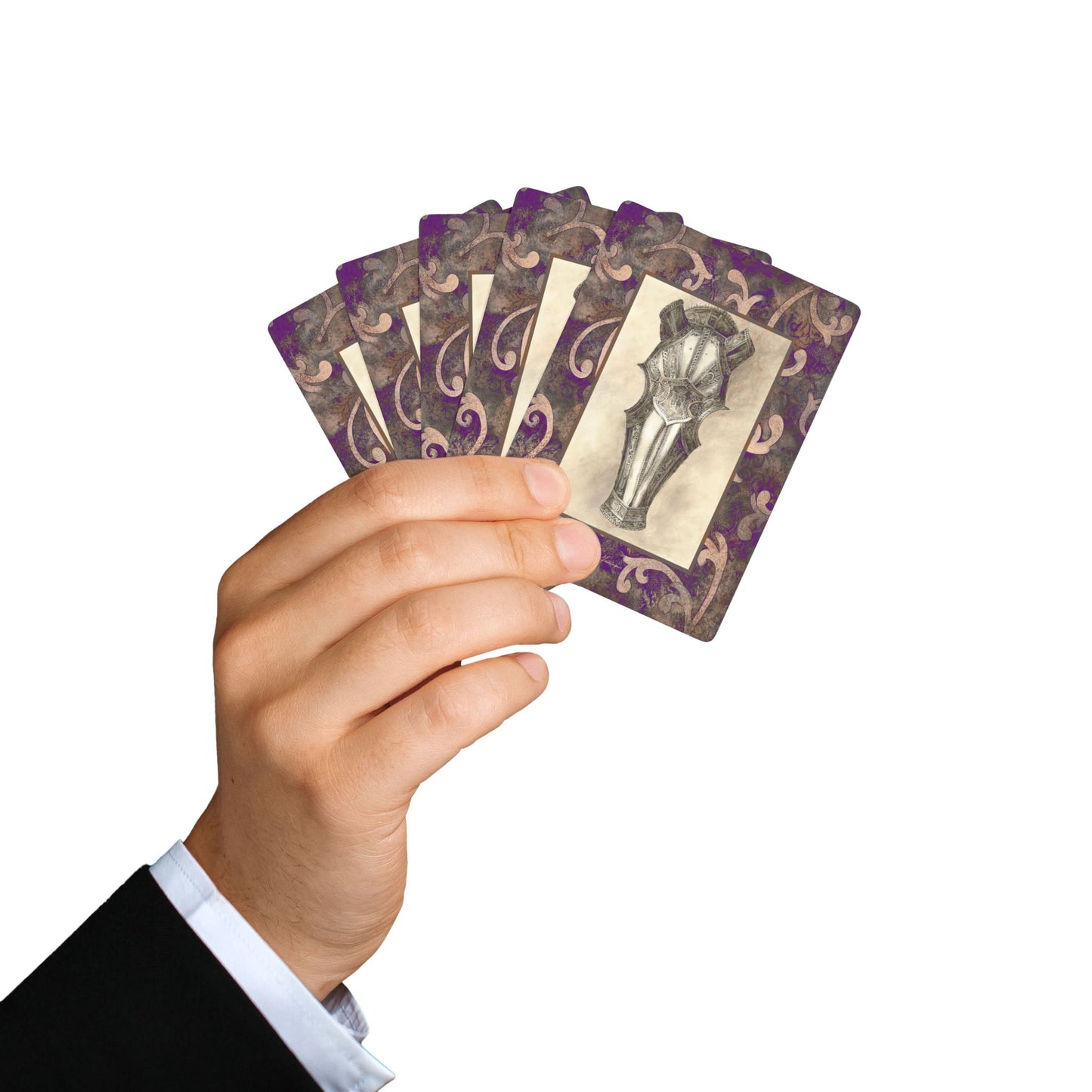 Antique Knights & Heraldry enthusiasts Bridge/Poker Playing Cards by artist Marie Frederique