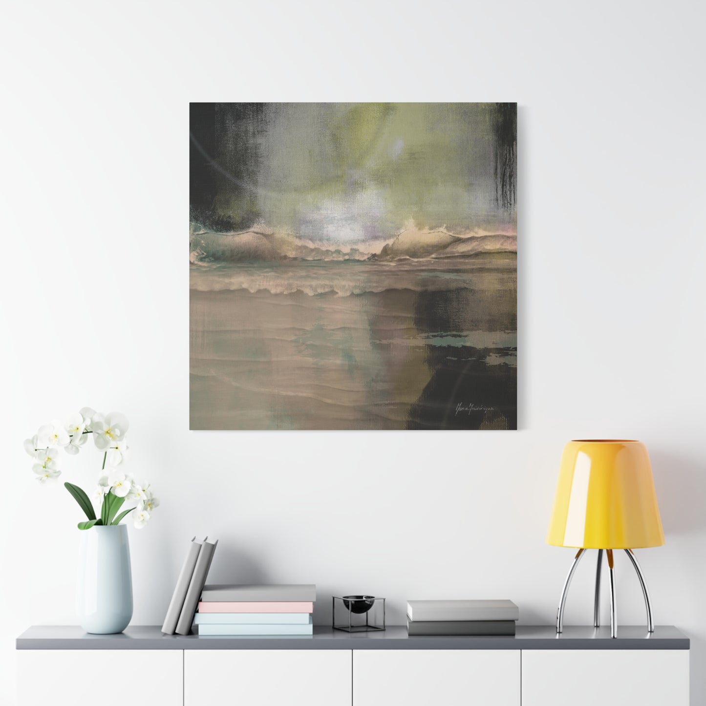 Serene Ocean Canvas Art Print by artist Marie Frederique