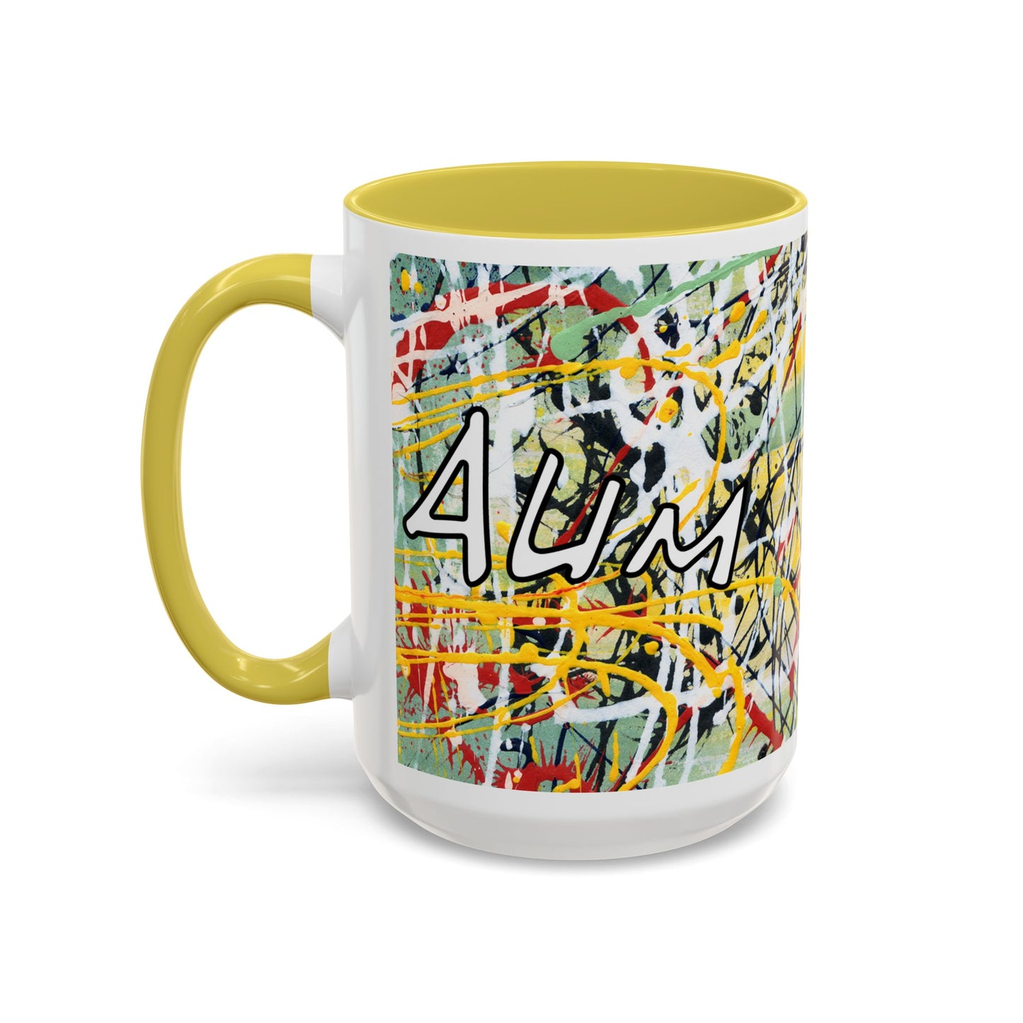 OM/AUM Zen, Abstract expressionist Colorful Mug by Artist Marie Frederique