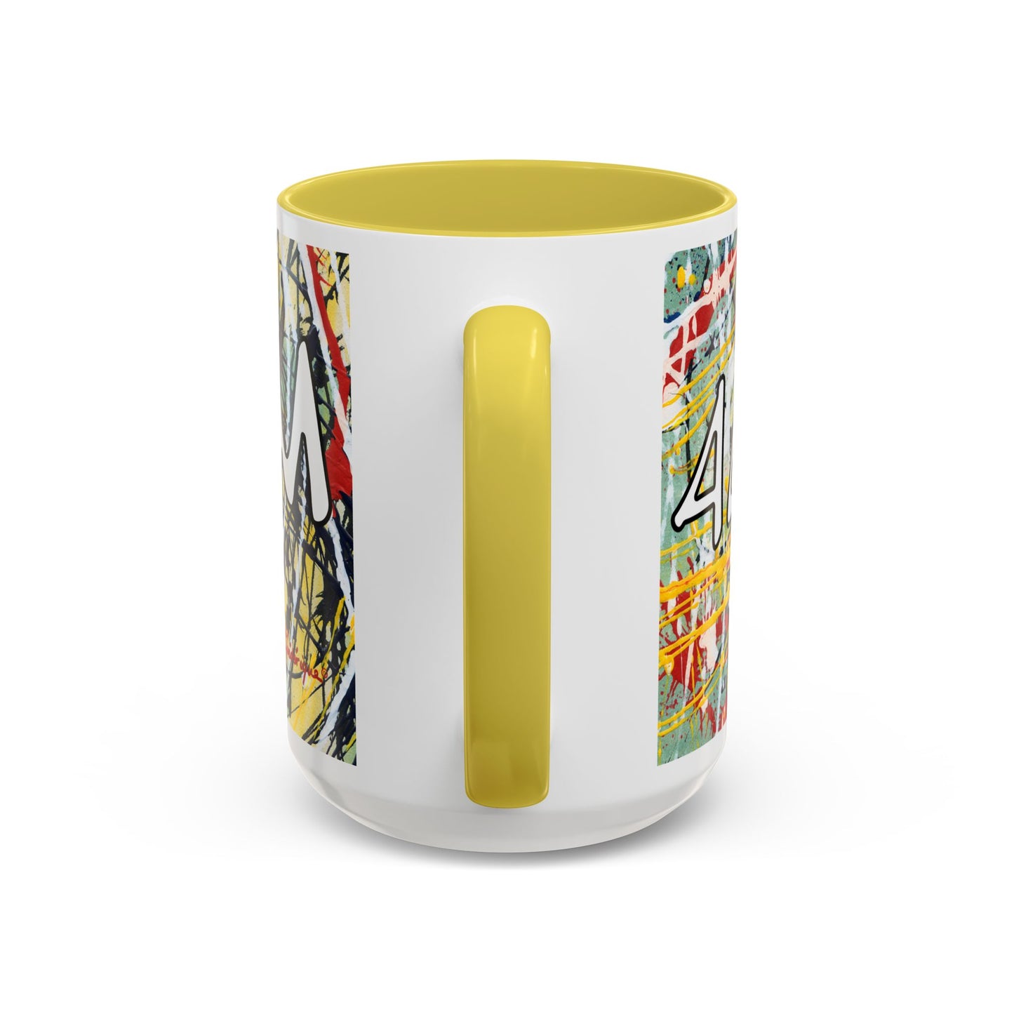 OM/AUM Zen, Abstract expressionist Colorful Mug by Artist Marie Frederique
