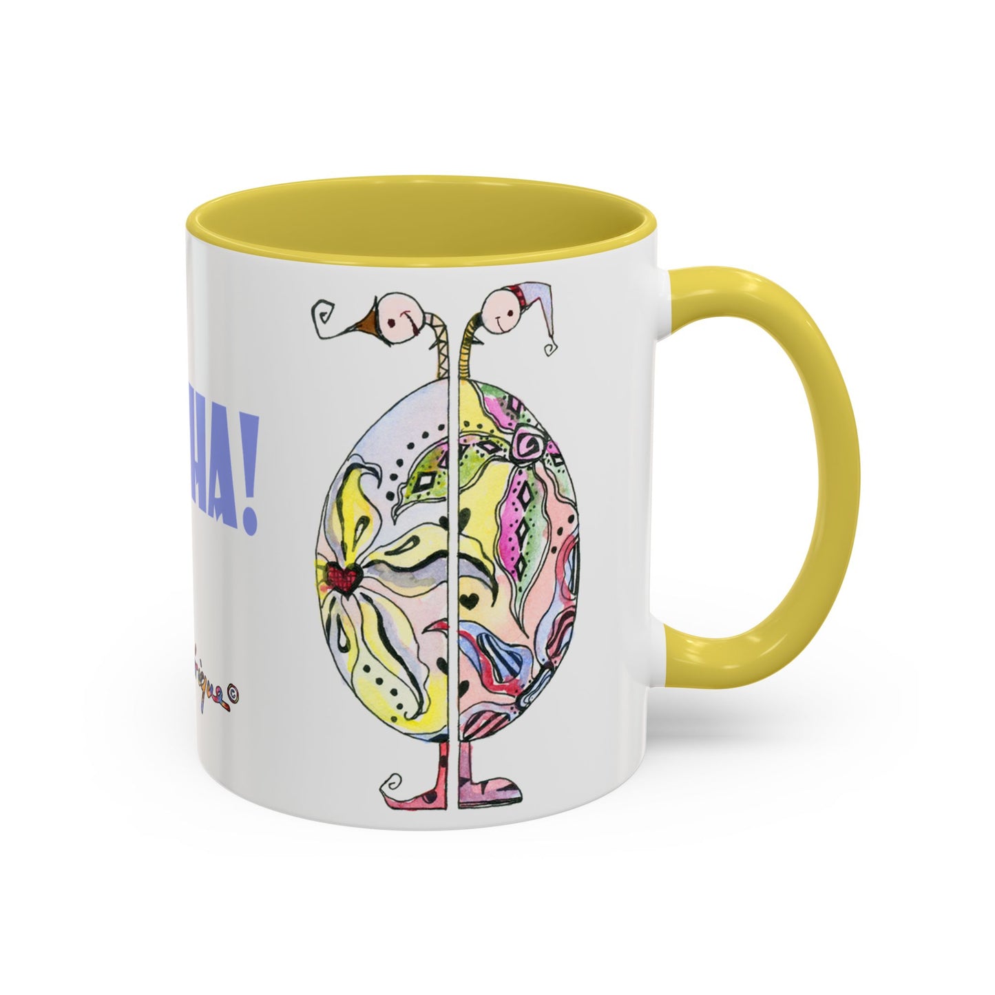 Gotcha back, Whimsical Mug by Artist Marie Frederique