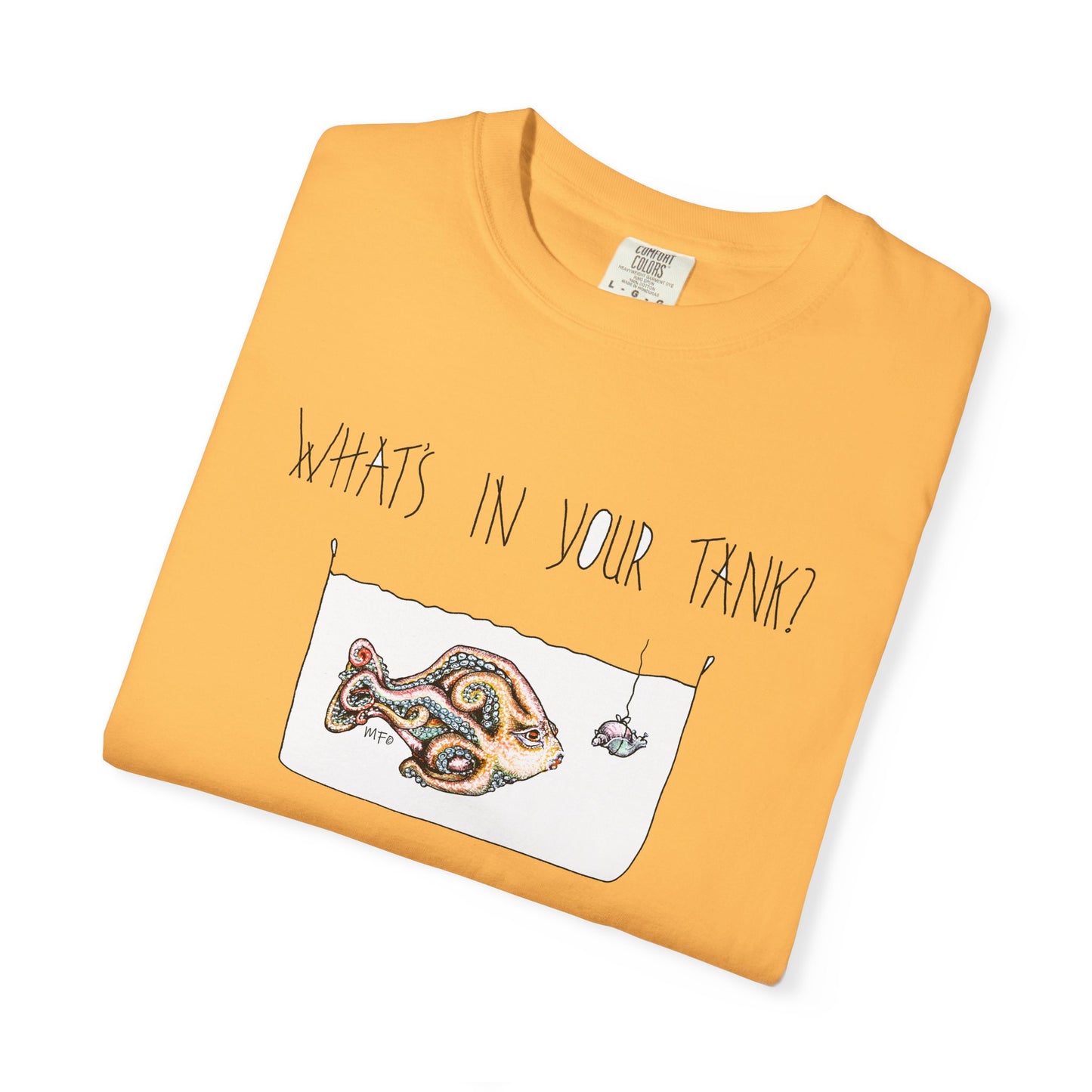 Fish Tank Collection, Octopus Fish Aquarium T-Shirt by artist Marie Frederique