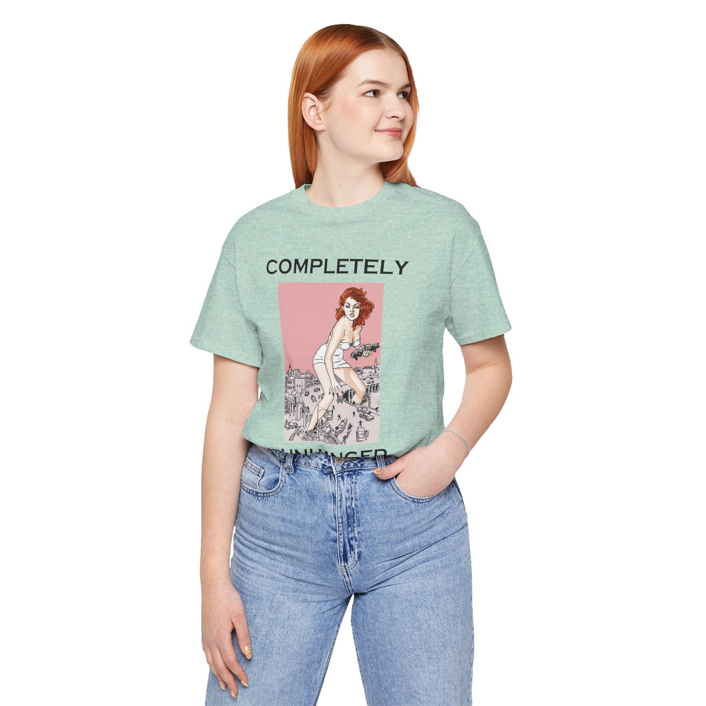 Completely Unhinged Retro Short Sleeve Tee by artist Marie Frederique