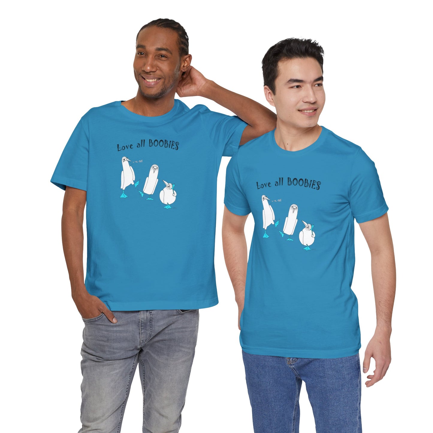 Blue-Footed Boobie Whimsical T-Shirt by artist Marie Frederique