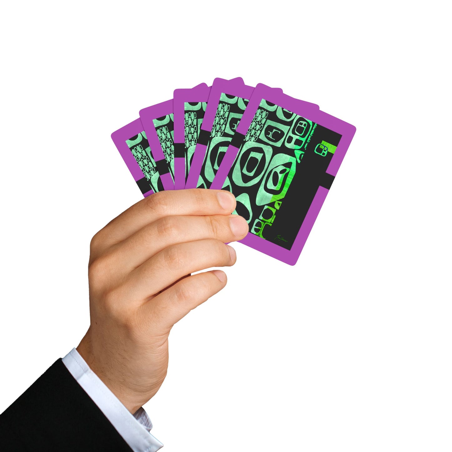 Rug Run Purple; Artistic Bridge/Poker Playing Cards Set - Unique Design for Game Nights & Collectors by artist Marie Frederique
