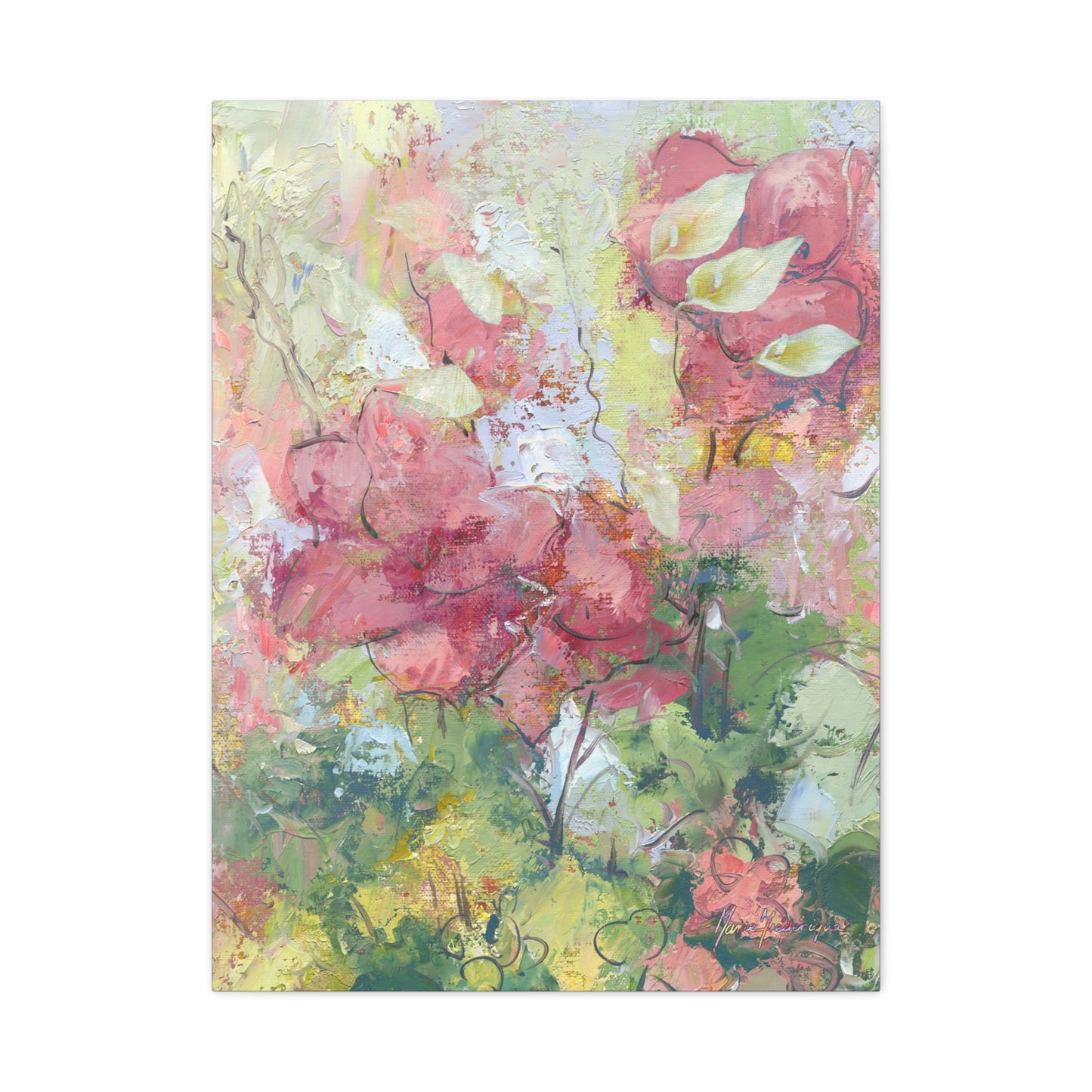 Abstract Floral Canvas Print by artist Marie Frederique