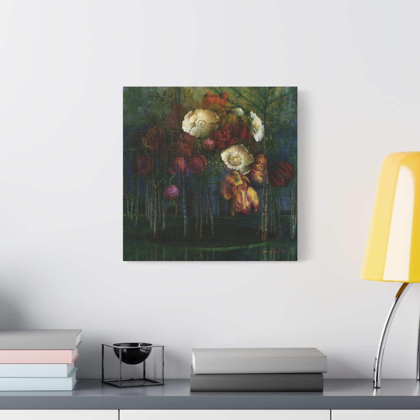 Floral, Suspended Garden Canvas Art Print by artist Marie Frederique