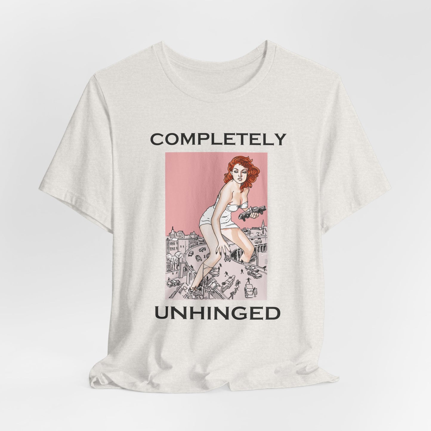 Completely Unhinged Retro Short Sleeve Tee by artist Marie Frederique