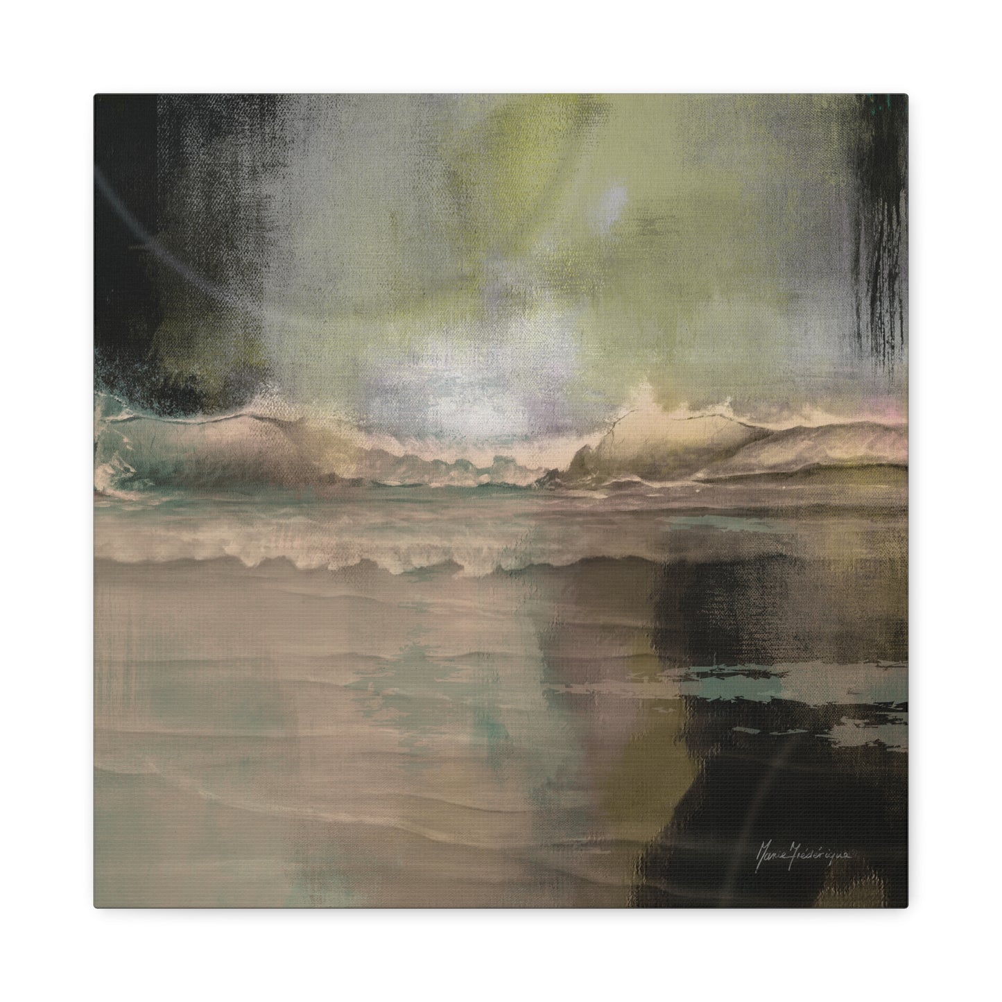 Serene Ocean Canvas Art Print by artist Marie Frederique