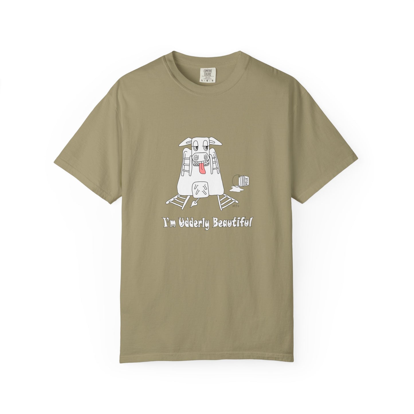 Cow Print T-Shirt - Big Girls Funny Tee by artist Marie Frederique