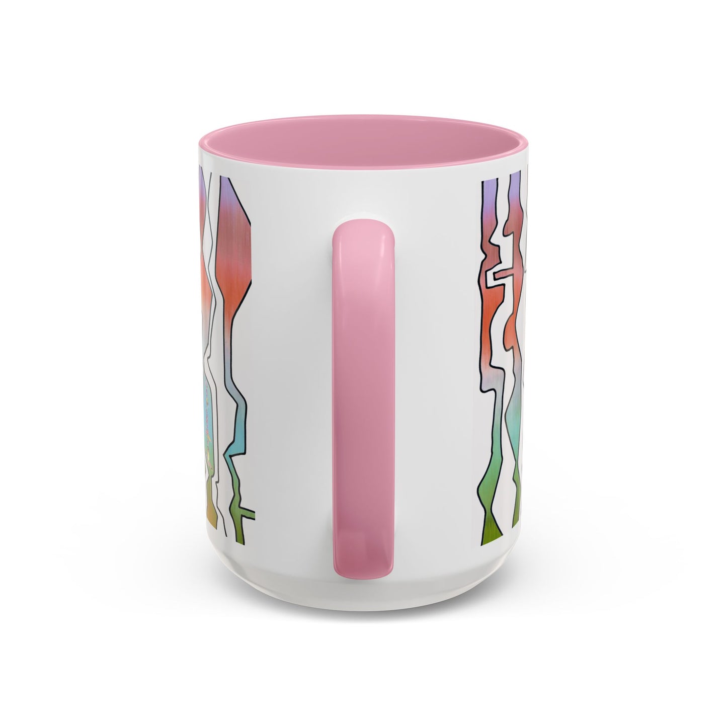 Abstract Art print in pastel colors, "Line Dancing" mug by Artist Marie Frederique