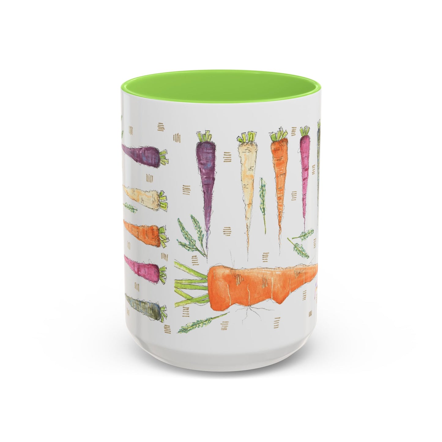 Rainbow Carrot - Colorful Mug by Artist Marie Frederique
