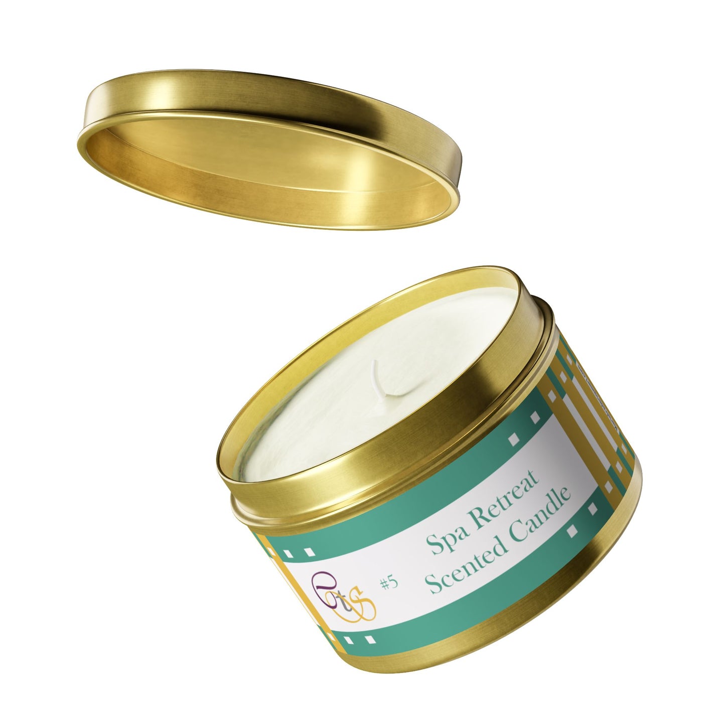 Candle, Equestrian Spa Collection Tin, CTS # 5 "Spa Retreat" Scented Coconut Soy wax blend