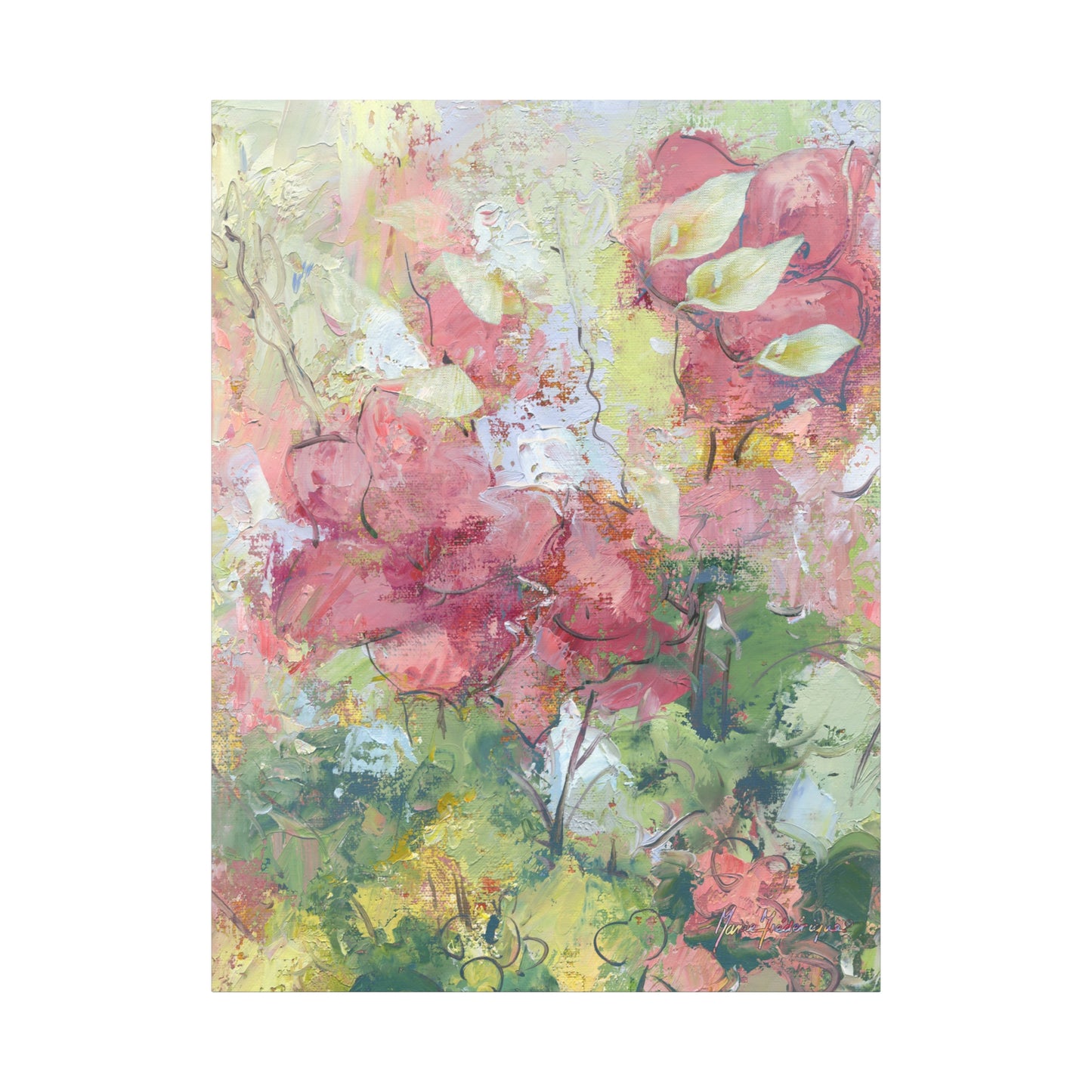 Abstract Floral Canvas Print by artist Marie Frederique