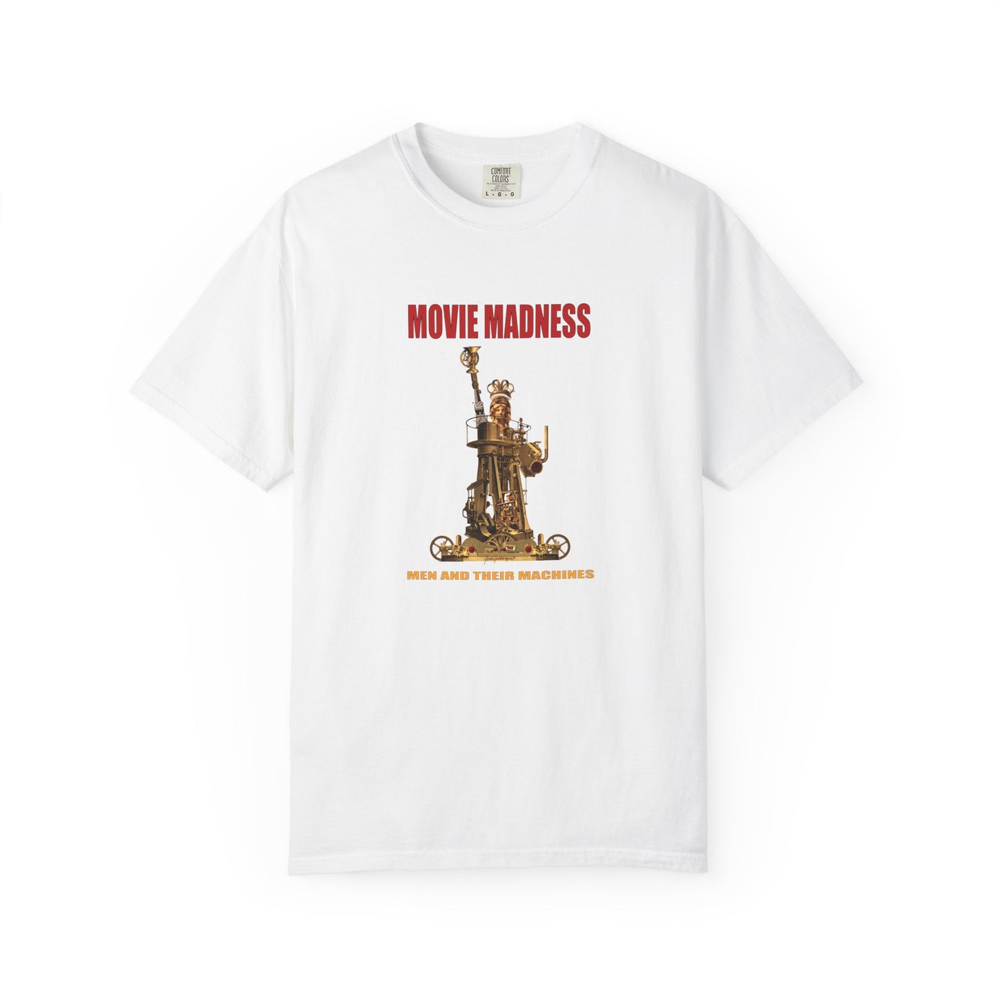 Movie Madness T-shirt - Statue of liberty made from machine parts by artist Marie Frederique