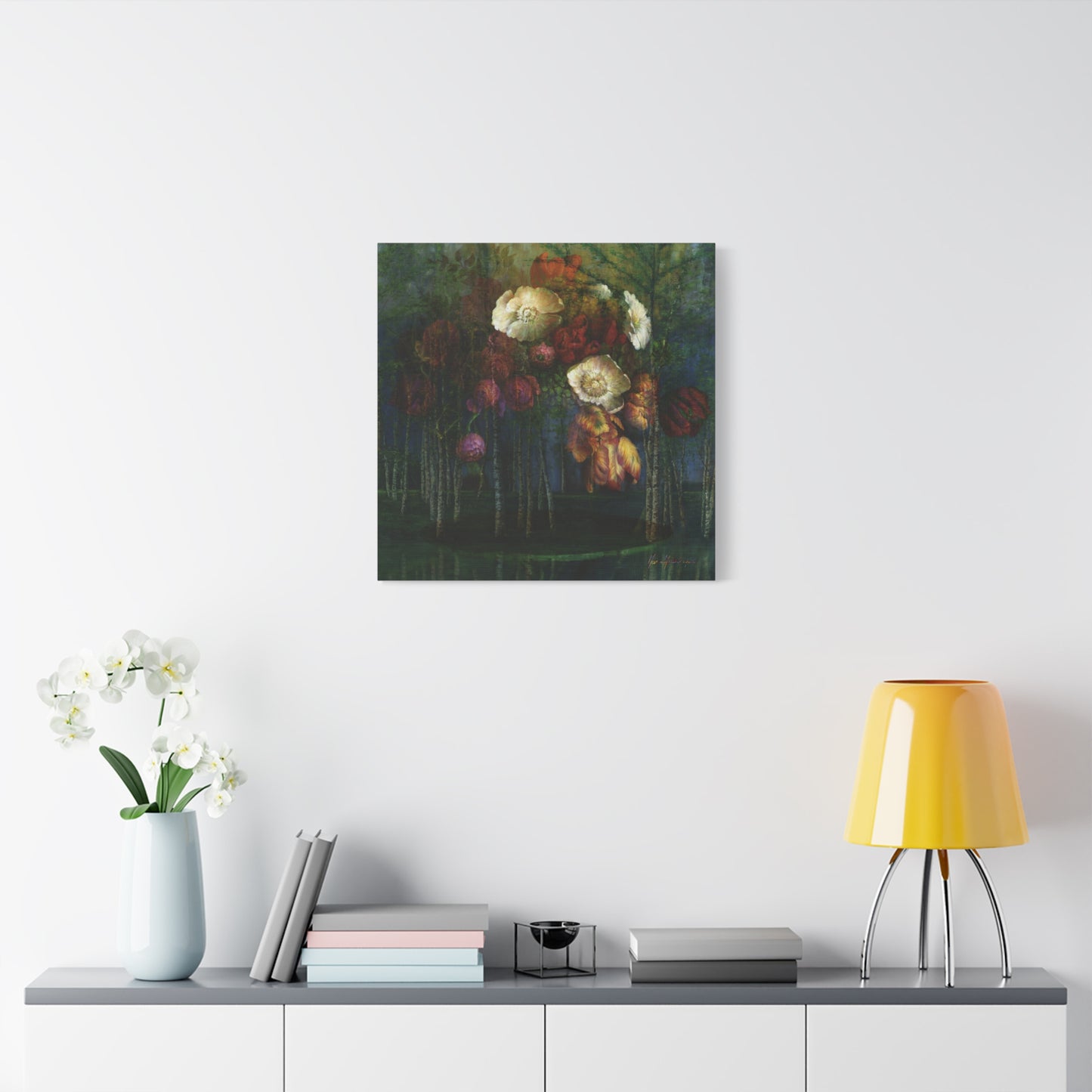 Floral, Suspended Garden Canvas Art Print by artist Marie Frederique