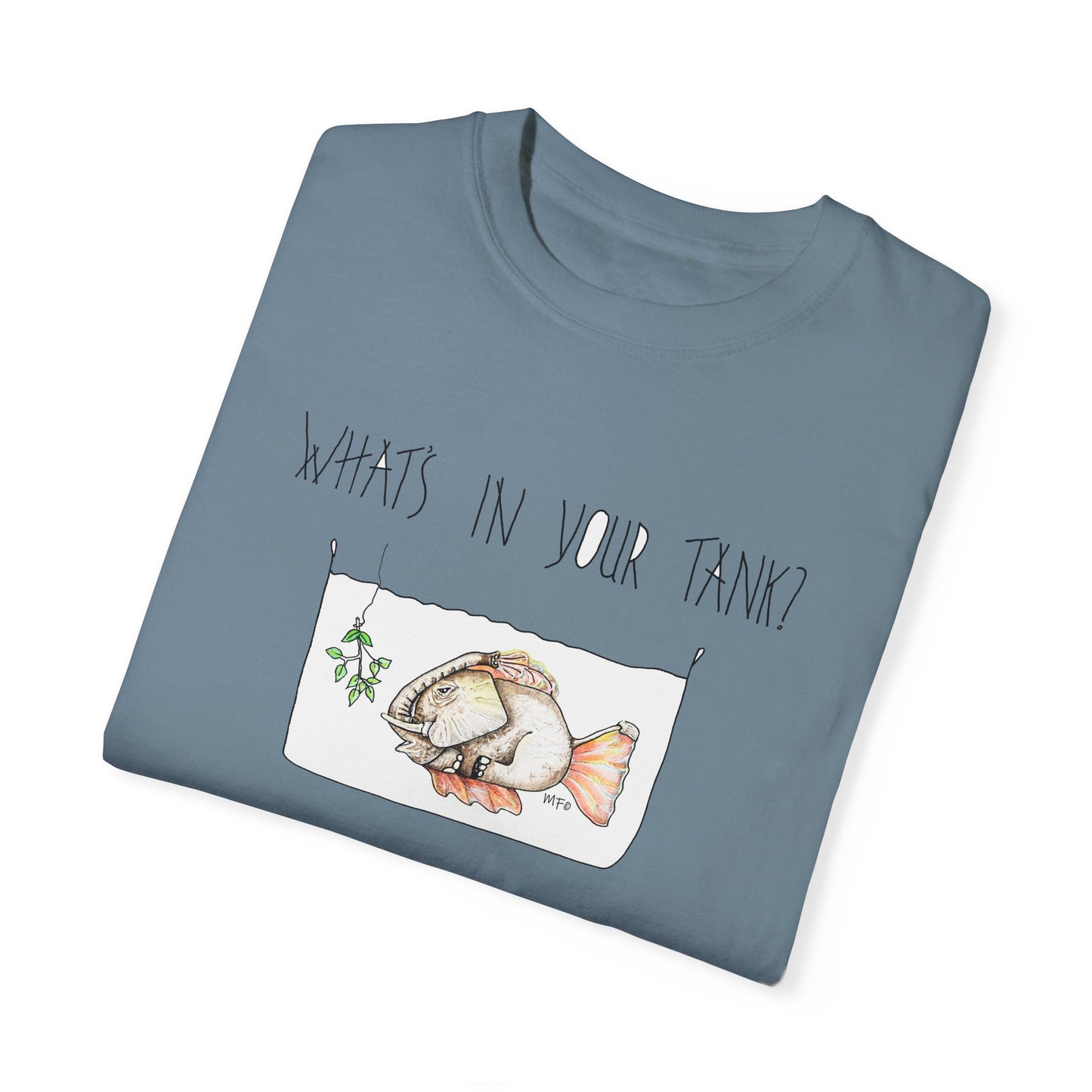 Fish Tank Collection, Elephant Fish Aquarium T-Shirt by artist Marie Frederique