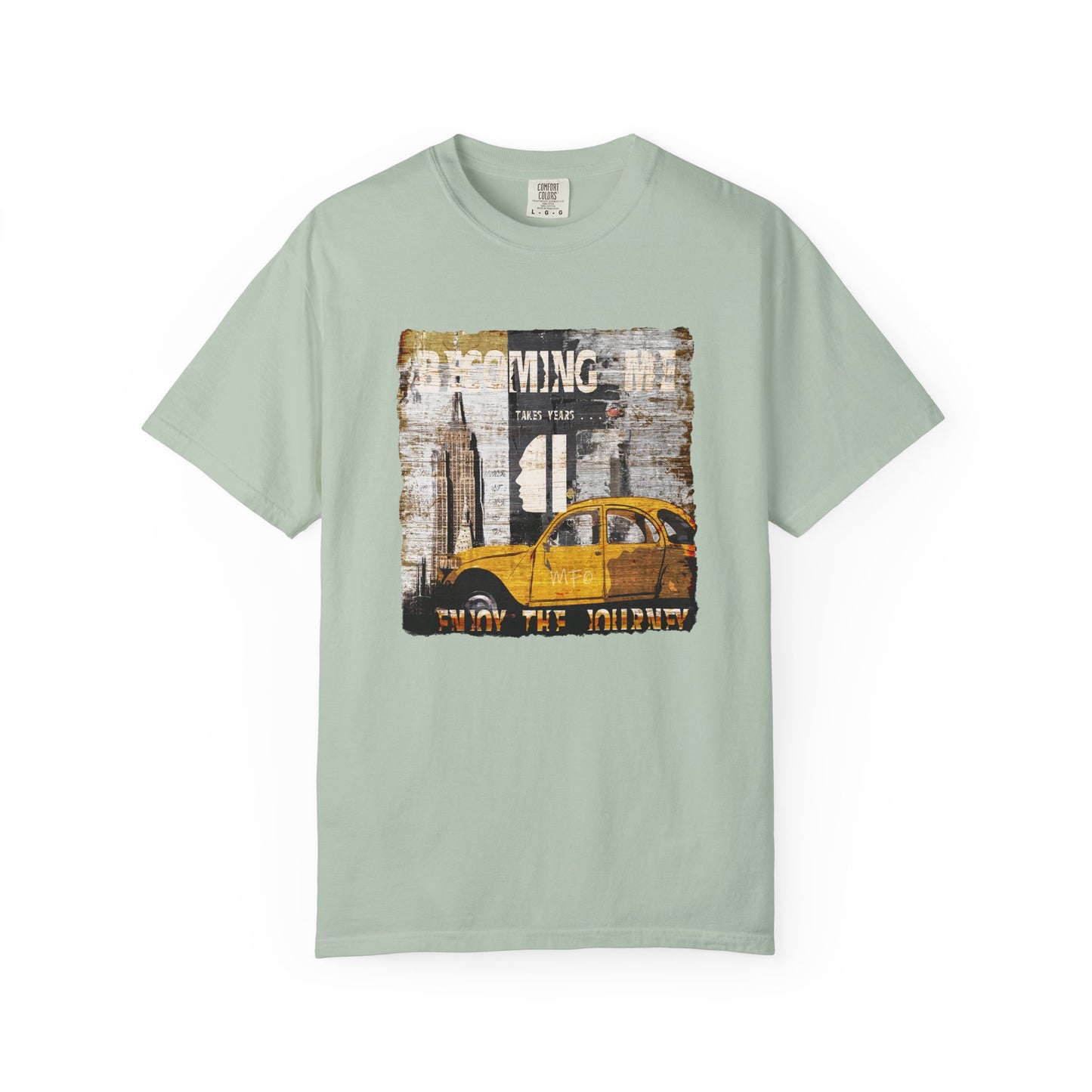 Becoming me, Vintage Soul Travel T-Shirt - Enjoy your journey by artist Marie Frederique