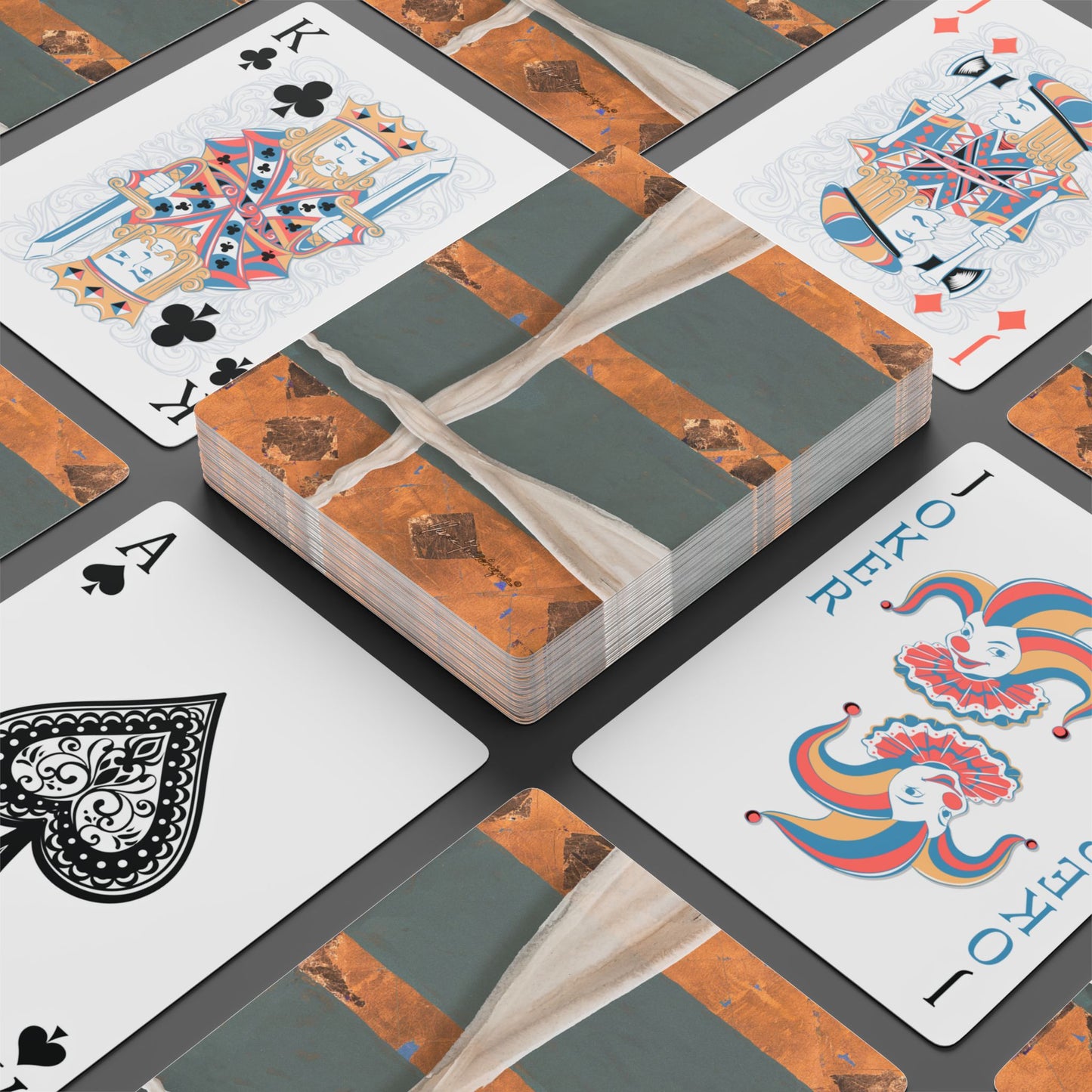 Go with the flow 2, Elegant Poker Playing Cards Set - Perfect for Game Nights & Gatherings by artist Marie Frederique