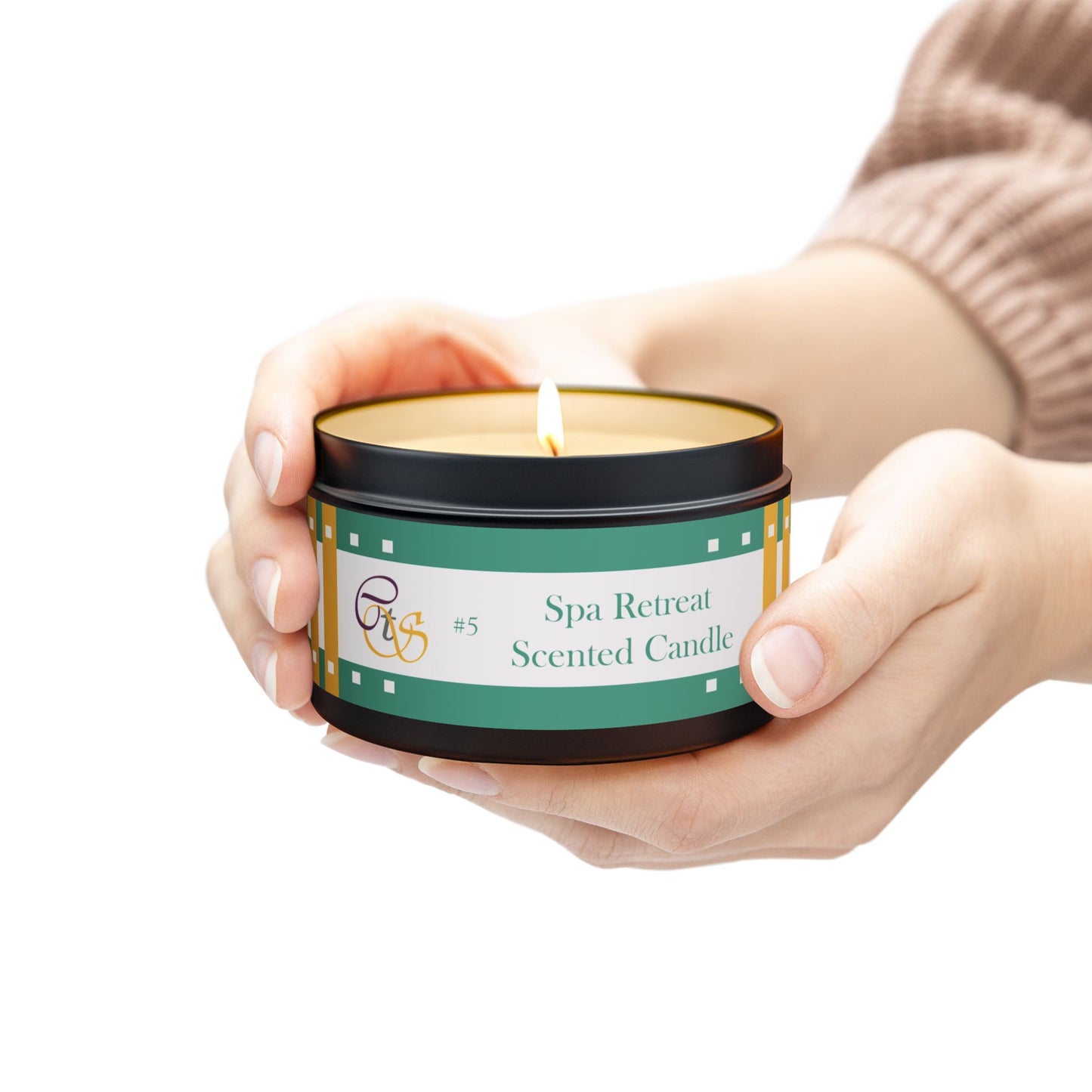 Candle, Equestrian Spa Collection Tin, CTS # 5 "Spa Retreat" Scented Coconut Soy wax blend